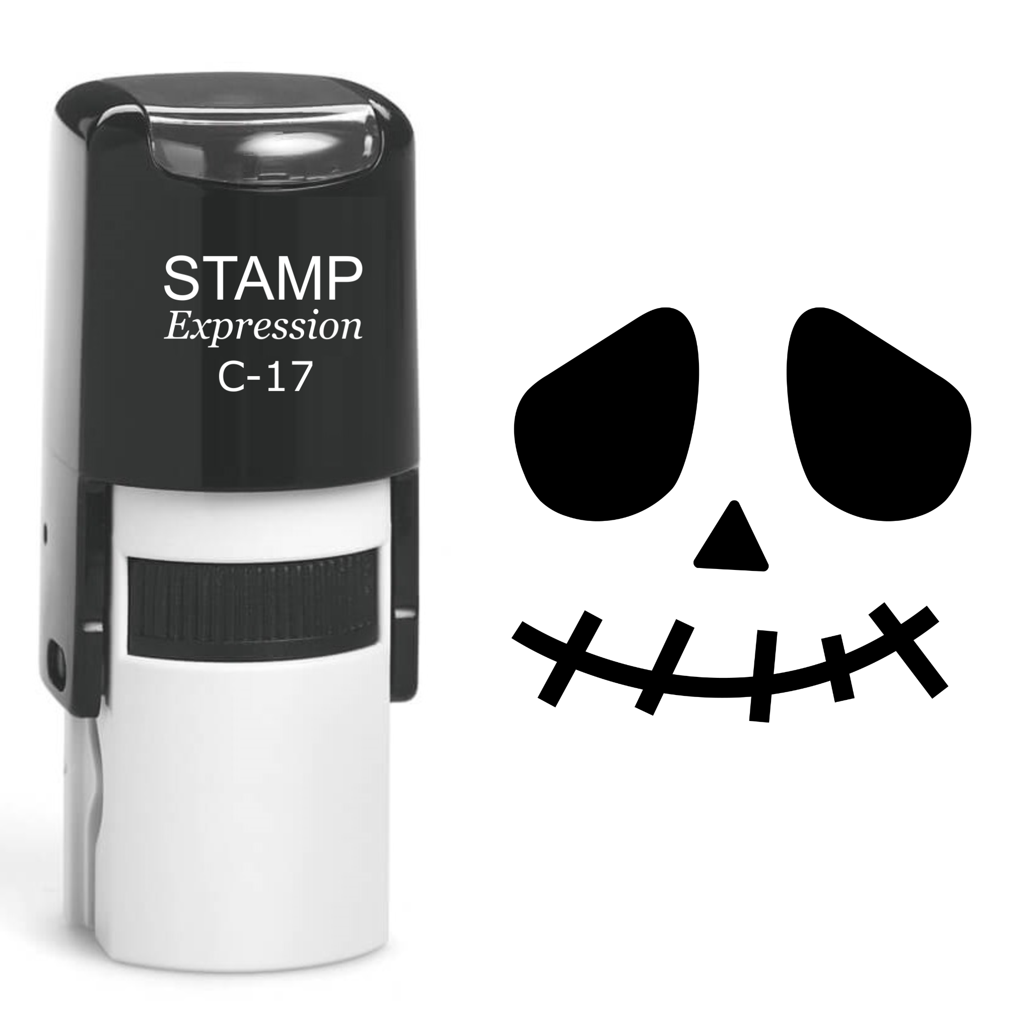 Pumpkin Faces Halloween Self Inking Rubber Stamp (SH-60864)