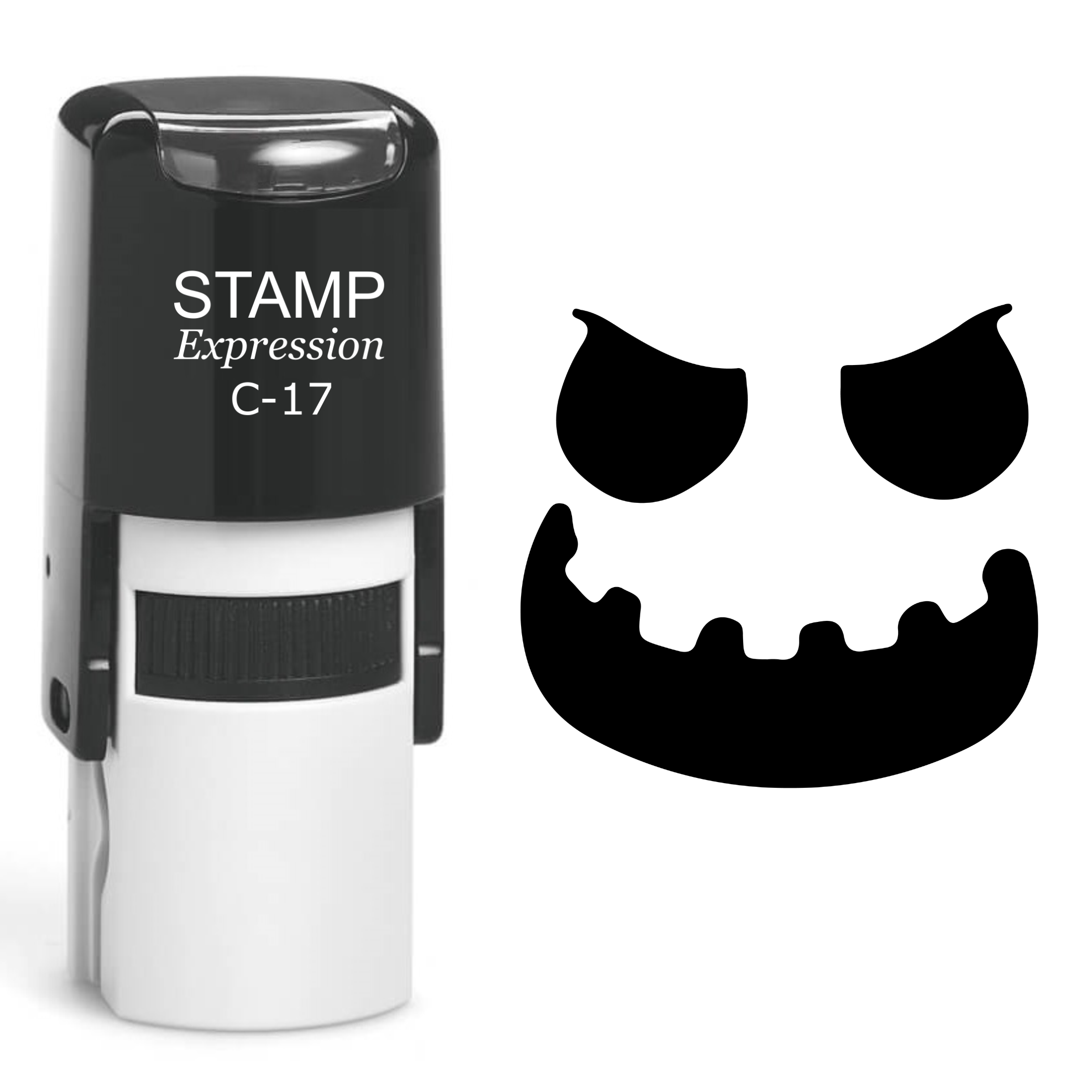 Pumpkin Faces Halloween Self Inking Rubber Stamp (SH-60865)