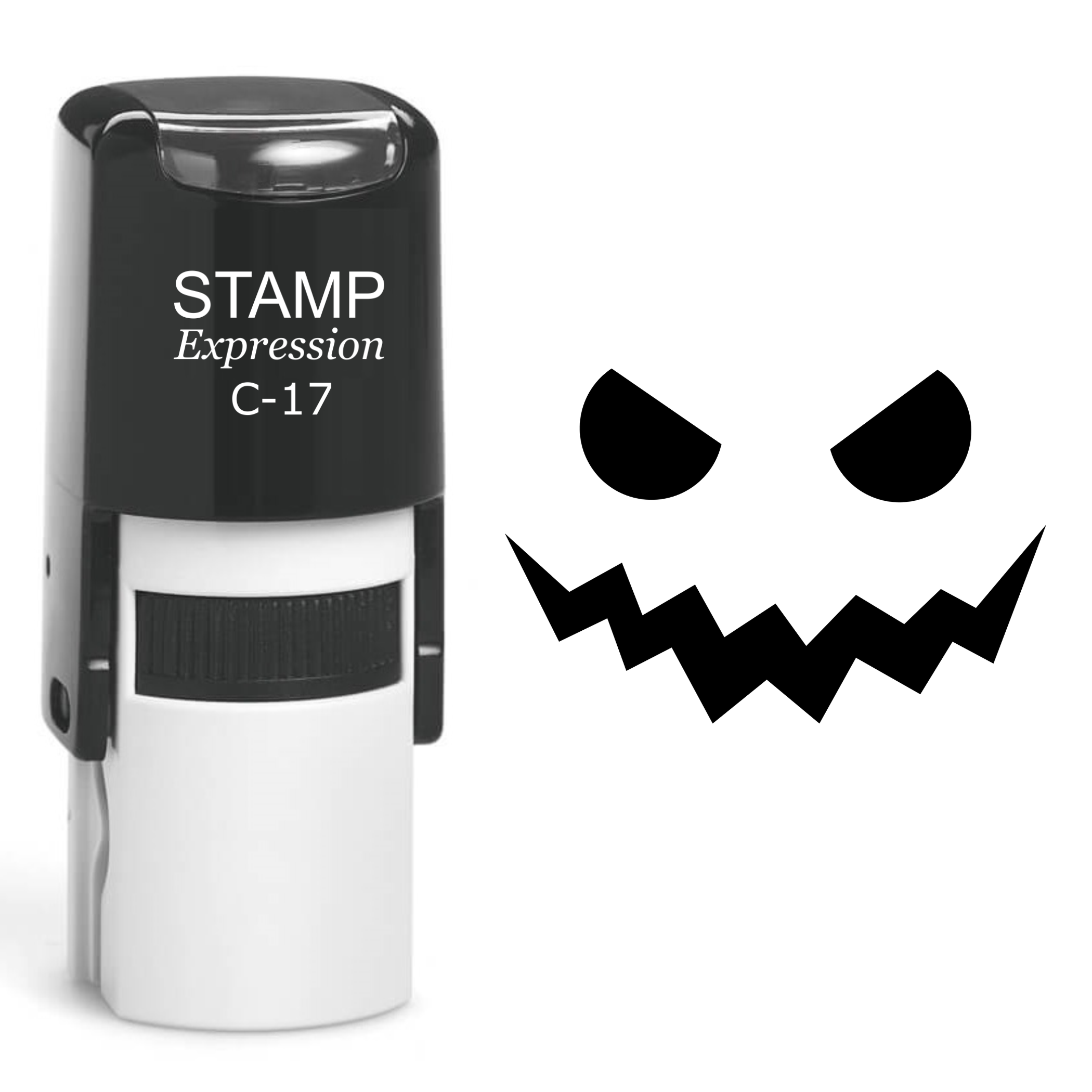 Pumpkin Faces Halloween Self Inking Rubber Stamp (SH-60866)
