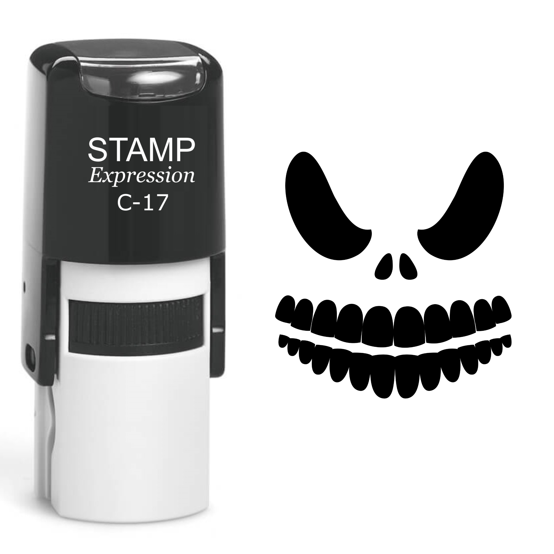 Pumpkin Faces Halloween Self Inking Rubber Stamp (SH-60867)