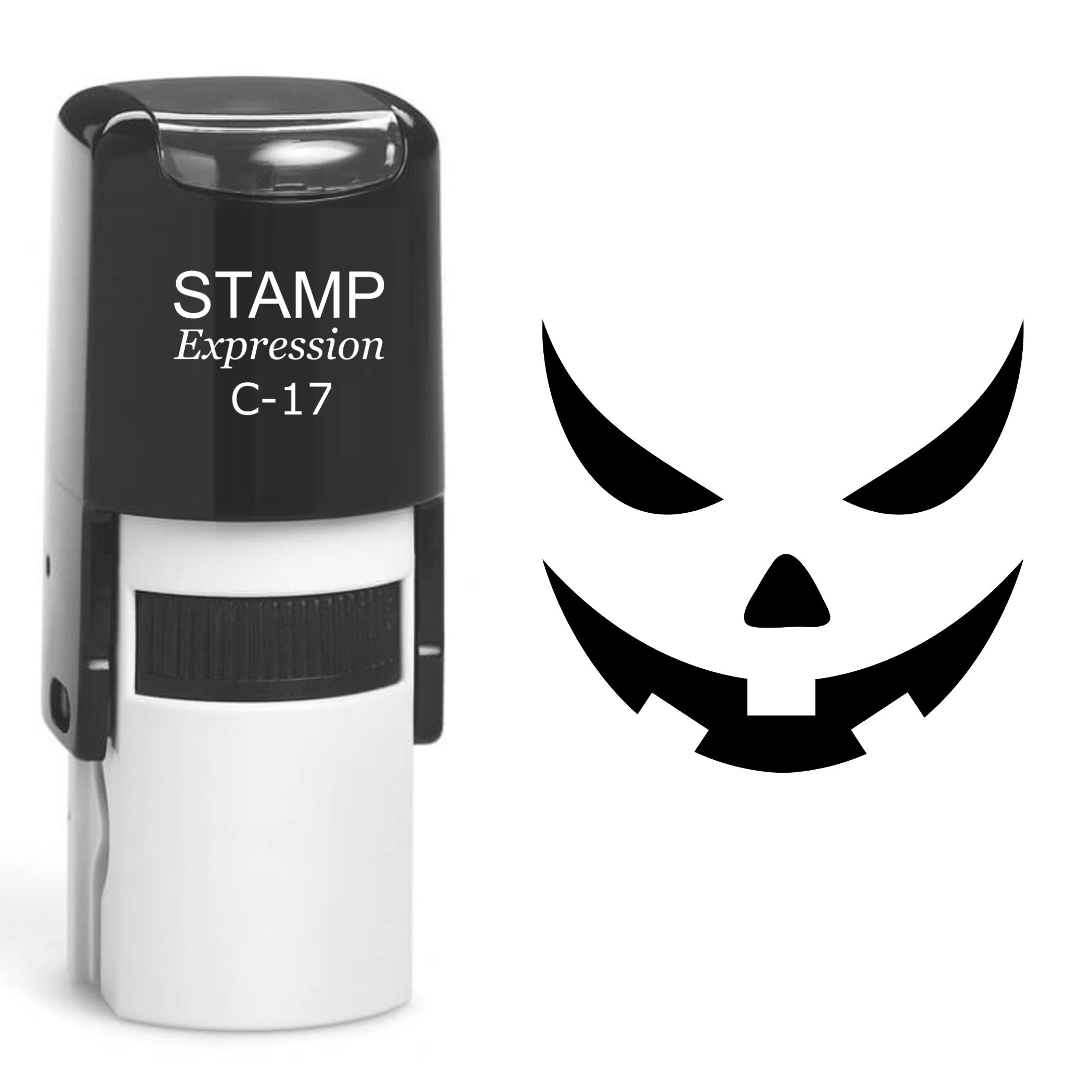 Pumpkin Faces Halloween Self Inking Rubber Stamp (SH-60868)