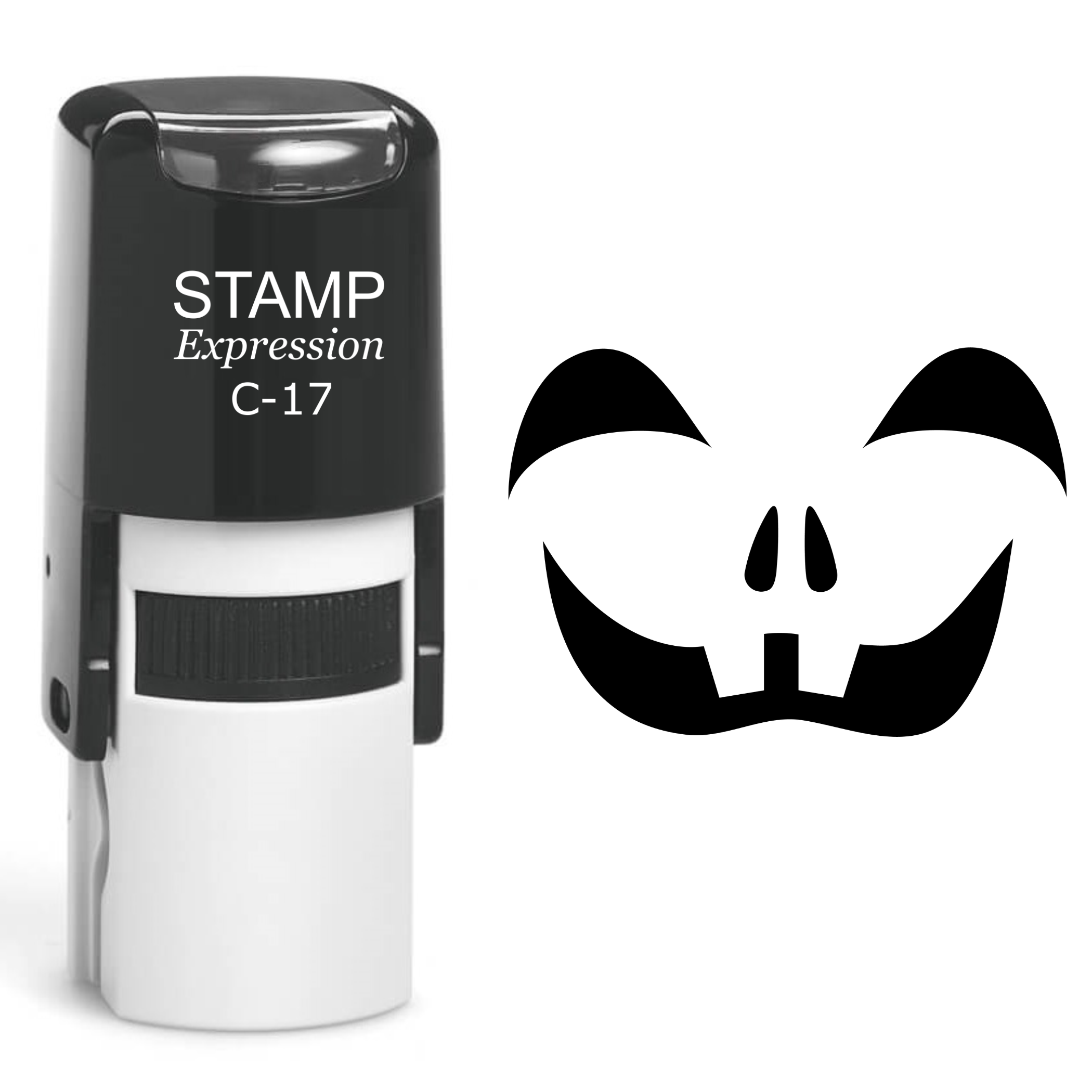 Pumpkin Faces Halloween Self Inking Rubber Stamp (SH-60869)