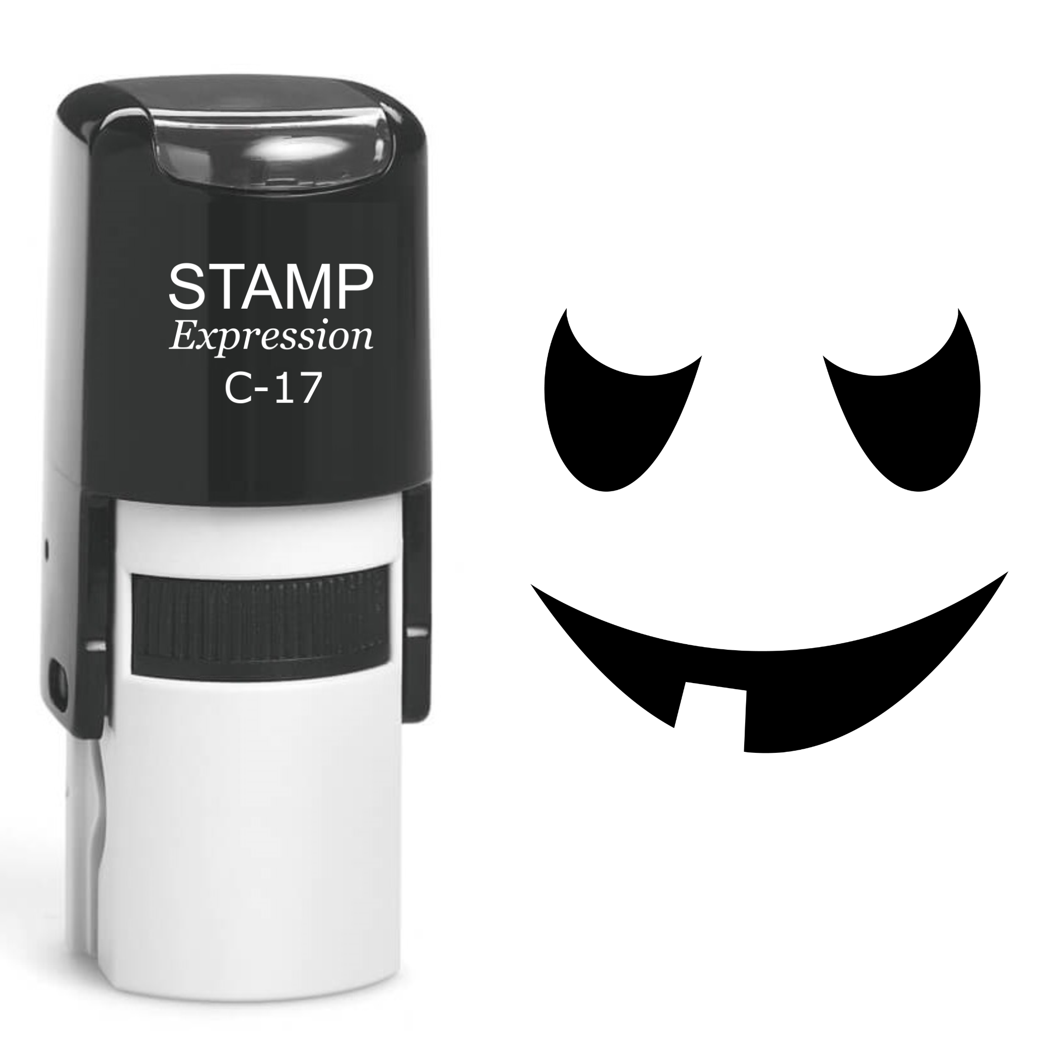 Pumpkin Faces Halloween Self Inking Rubber Stamp (SH-60871)