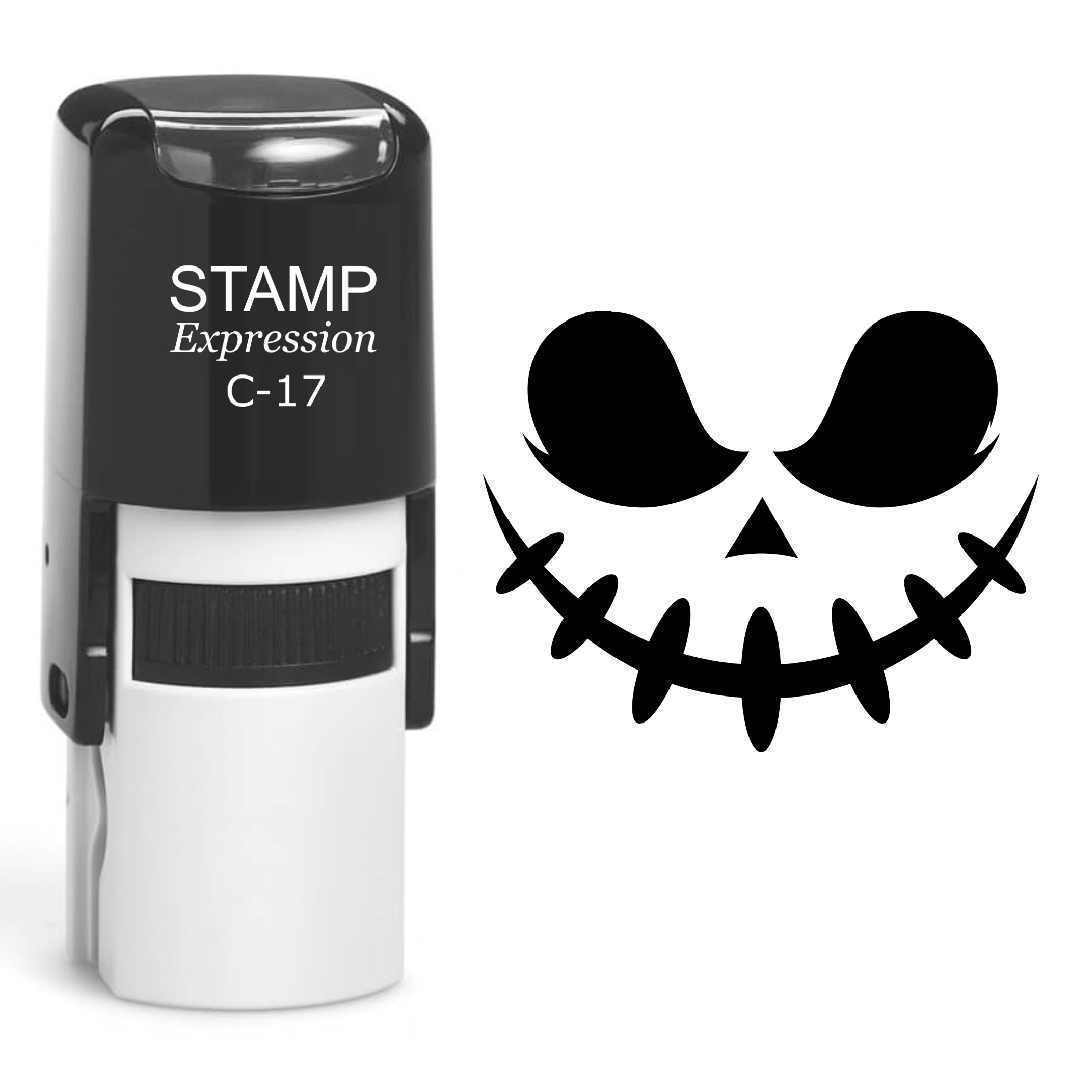 Pumpkin Faces Halloween Self Inking Rubber Stamp (SH-60872)