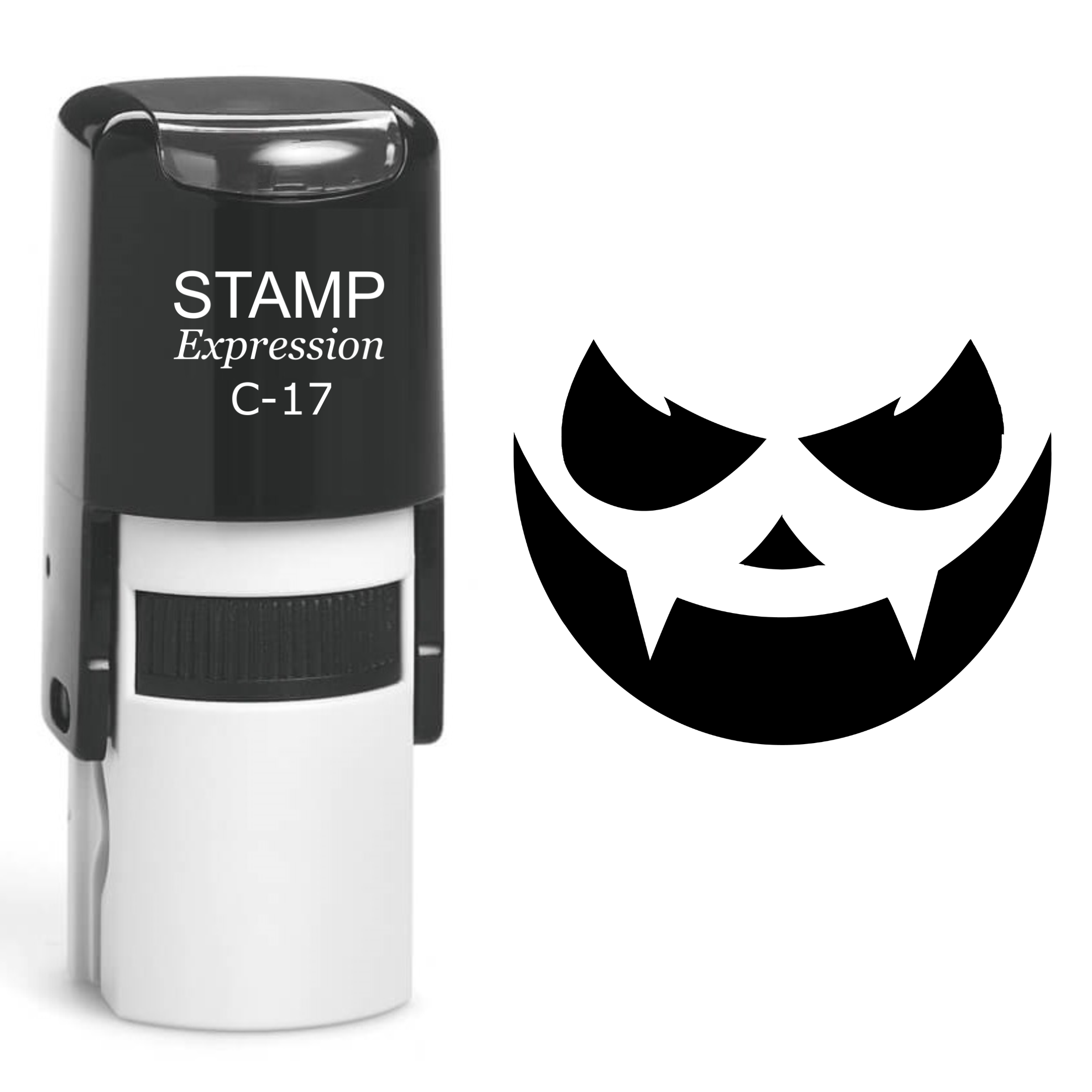 Pumpkin Faces Halloween Self Inking Rubber Stamp (SH-60873)