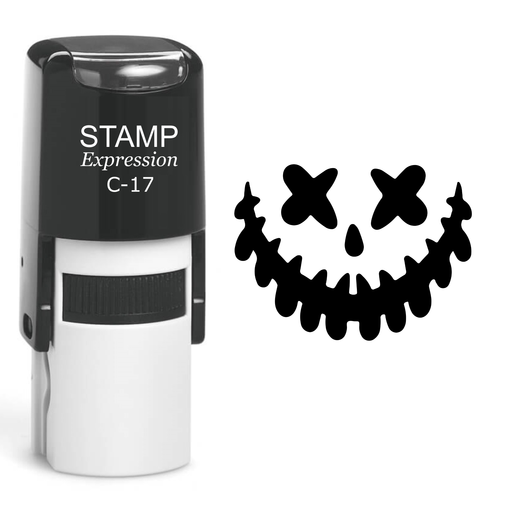 Pumpkin Faces Halloween Self Inking Rubber Stamp (SH-60874)