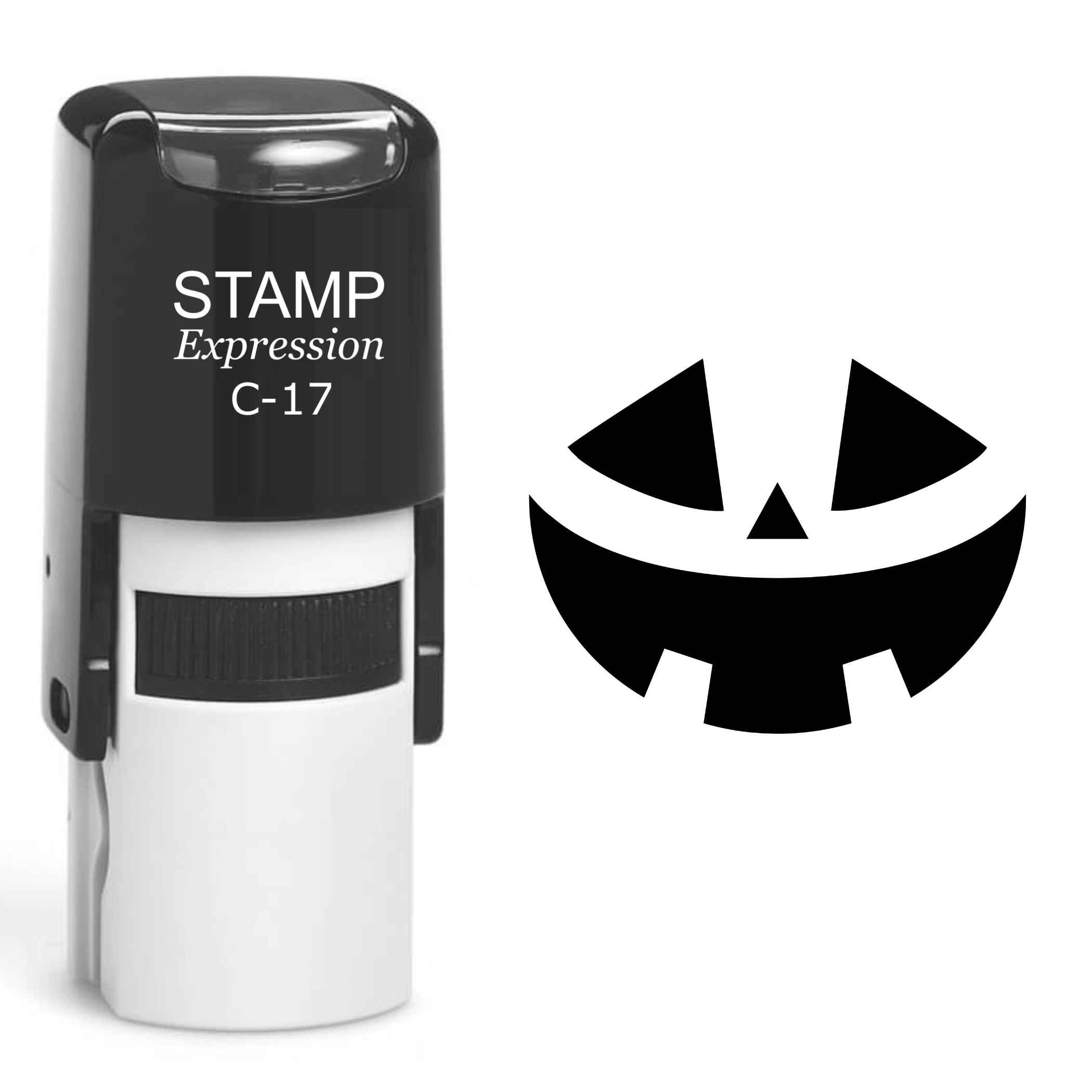 Pumpkin Faces Halloween Self Inking Rubber Stamp (SH-60875)