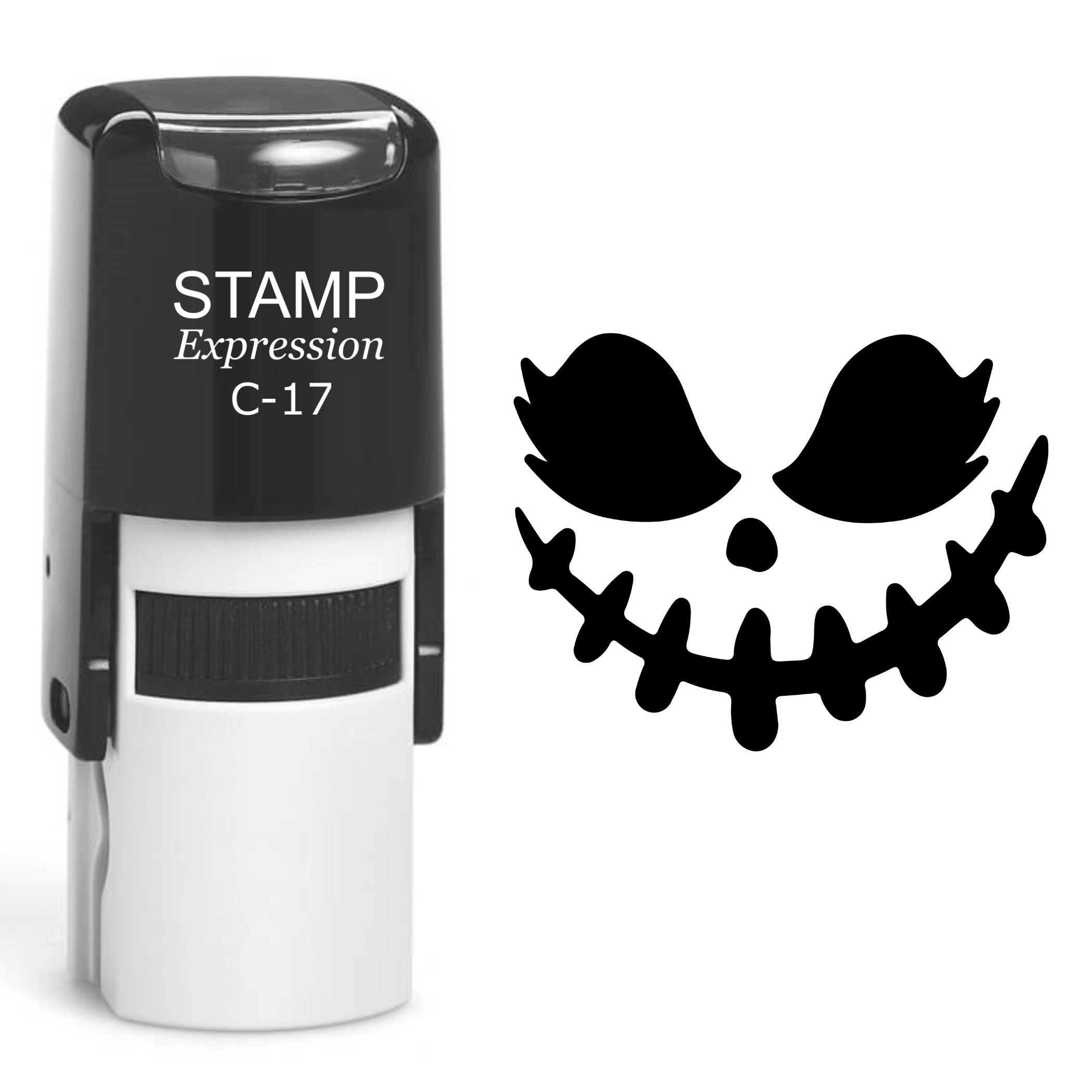 Pumpkin Faces Halloween Self Inking Rubber Stamp (SH-60877)