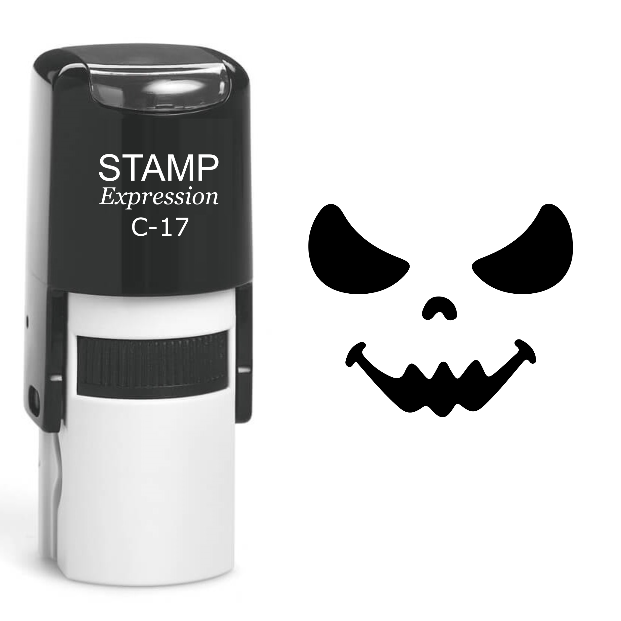 Pumpkin Faces Halloween Self Inking Rubber Stamp (SH-60879)