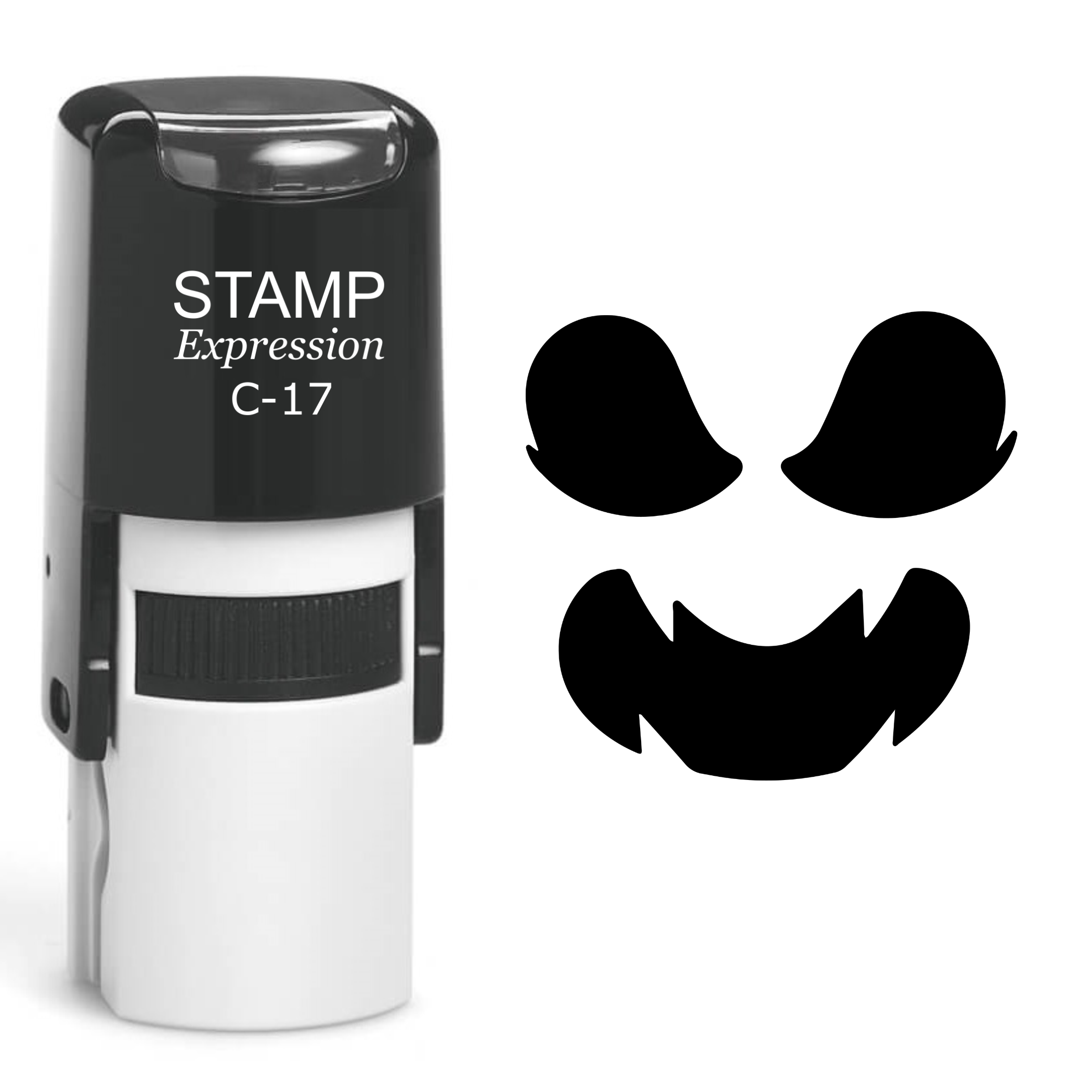 Pumpkin Faces Halloween Self Inking Rubber Stamp (SH-60880)