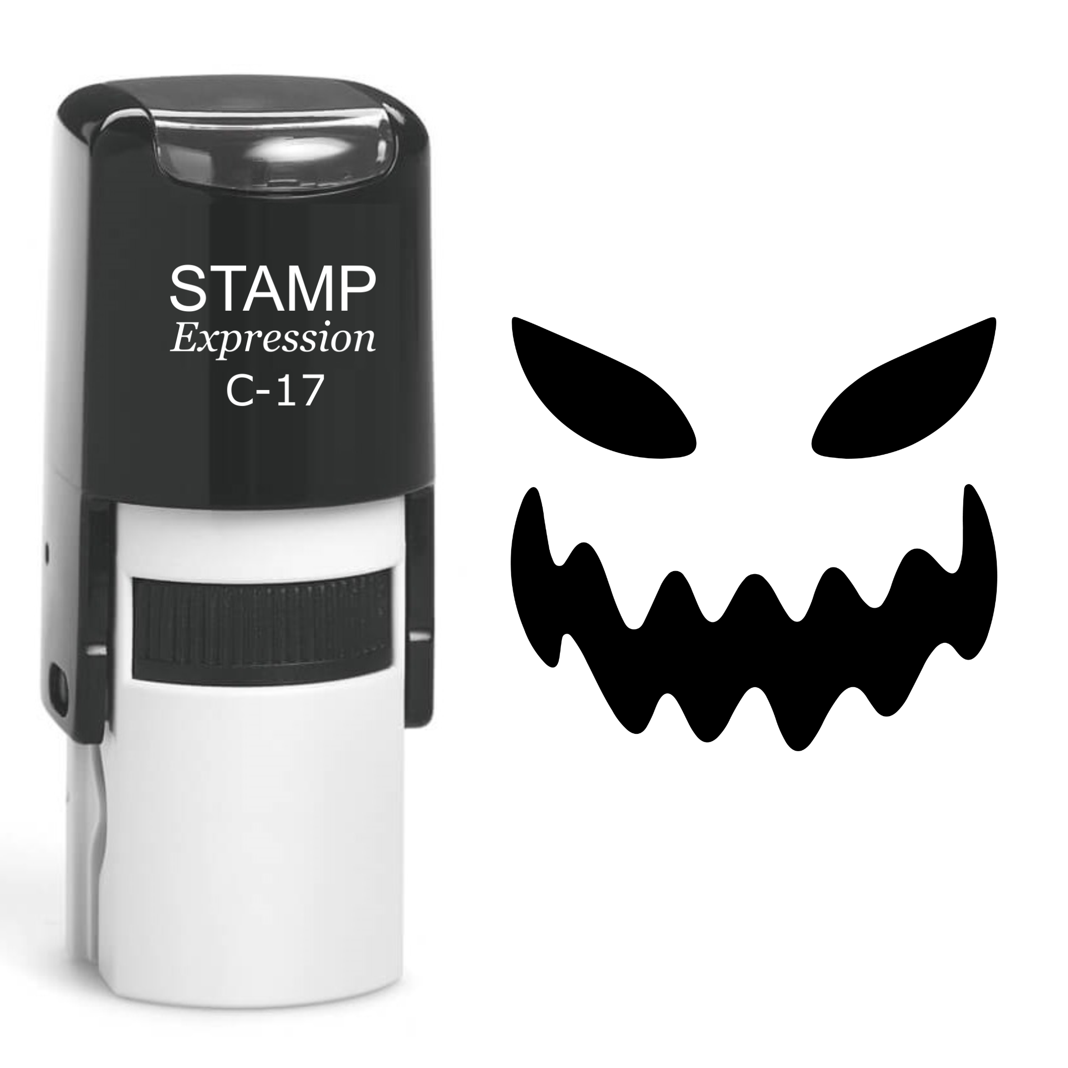 Pumpkin Faces Halloween Self Inking Rubber Stamp (SH-60881)