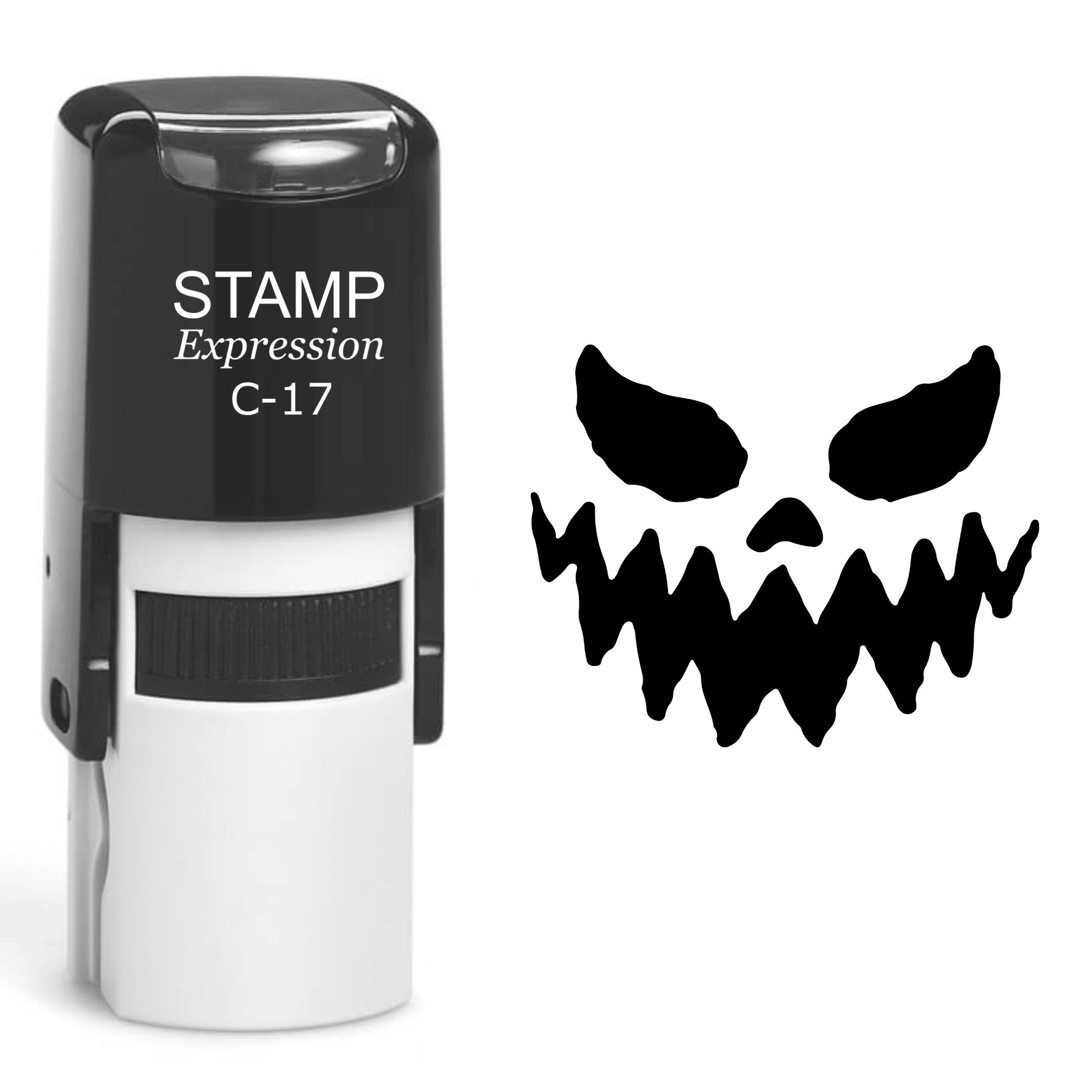 Pumpkin Faces Halloween Self Inking Rubber Stamp (SH-60882)