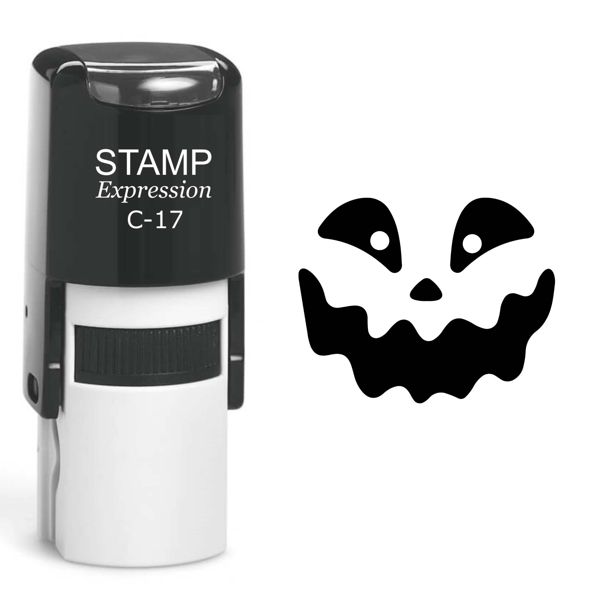 Pumpkin Faces Halloween Self Inking Rubber Stamp (SH-60883)