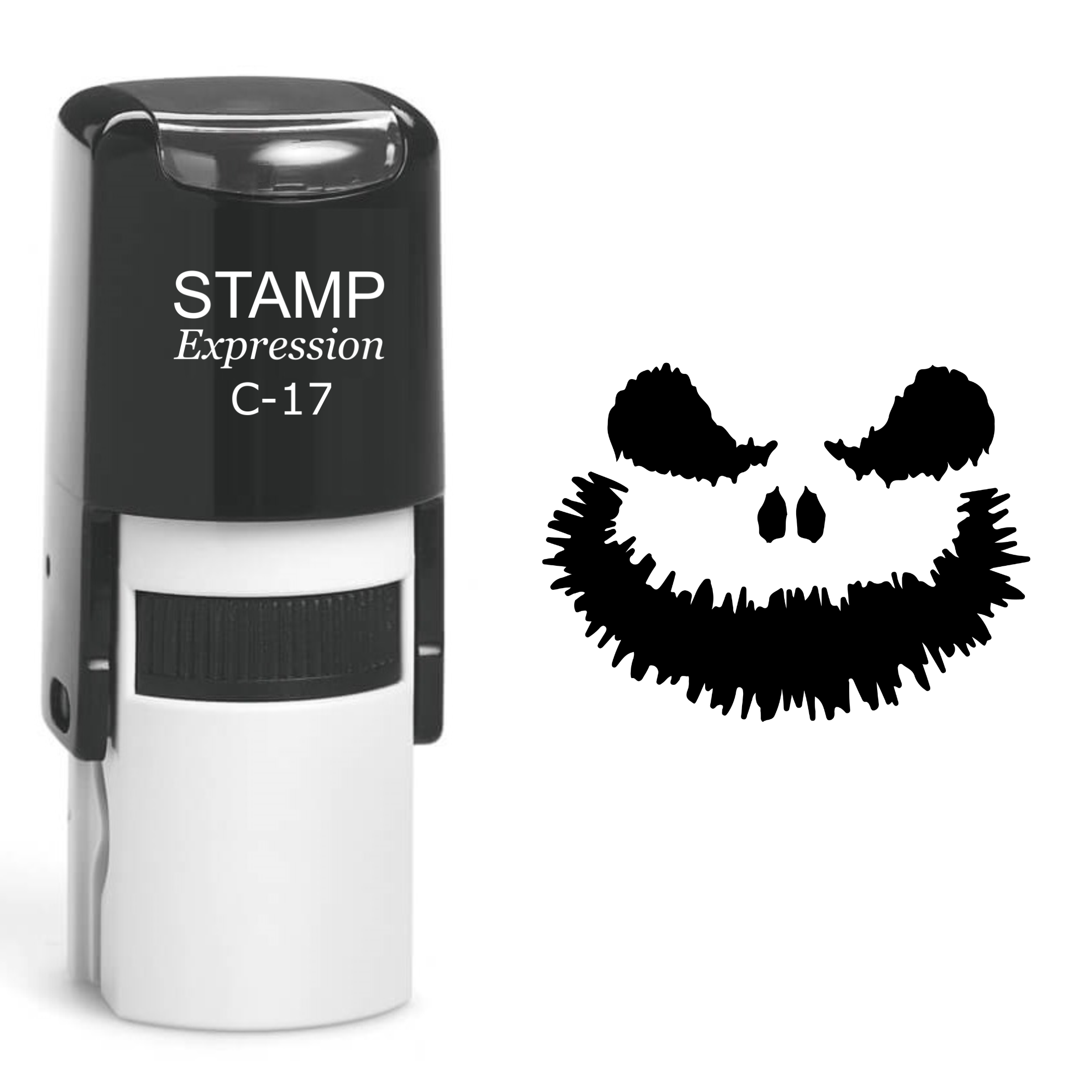 Pumpkin Faces Halloween Self Inking Rubber Stamp (SH-60884)