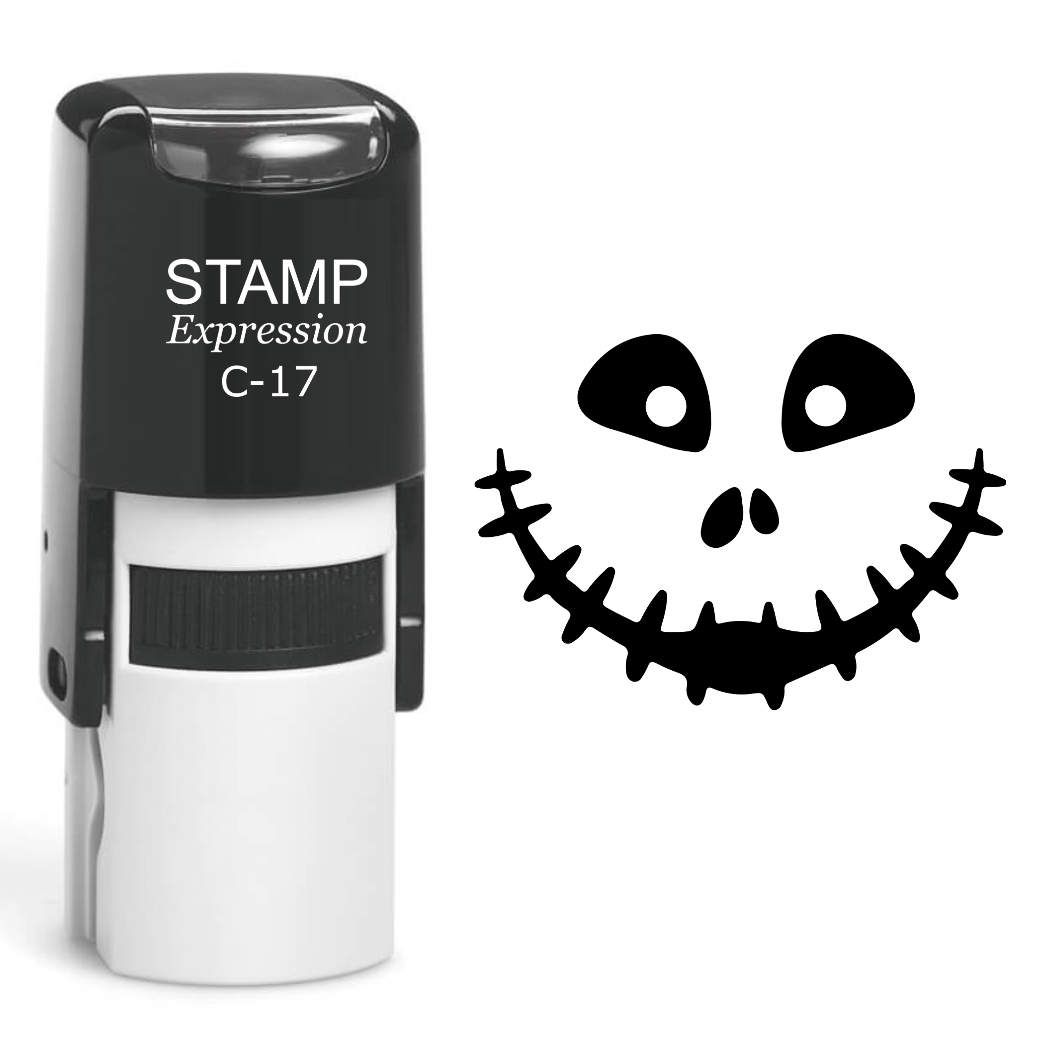 Pumpkin Faces Halloween Self Inking Rubber Stamp (SH-60885)