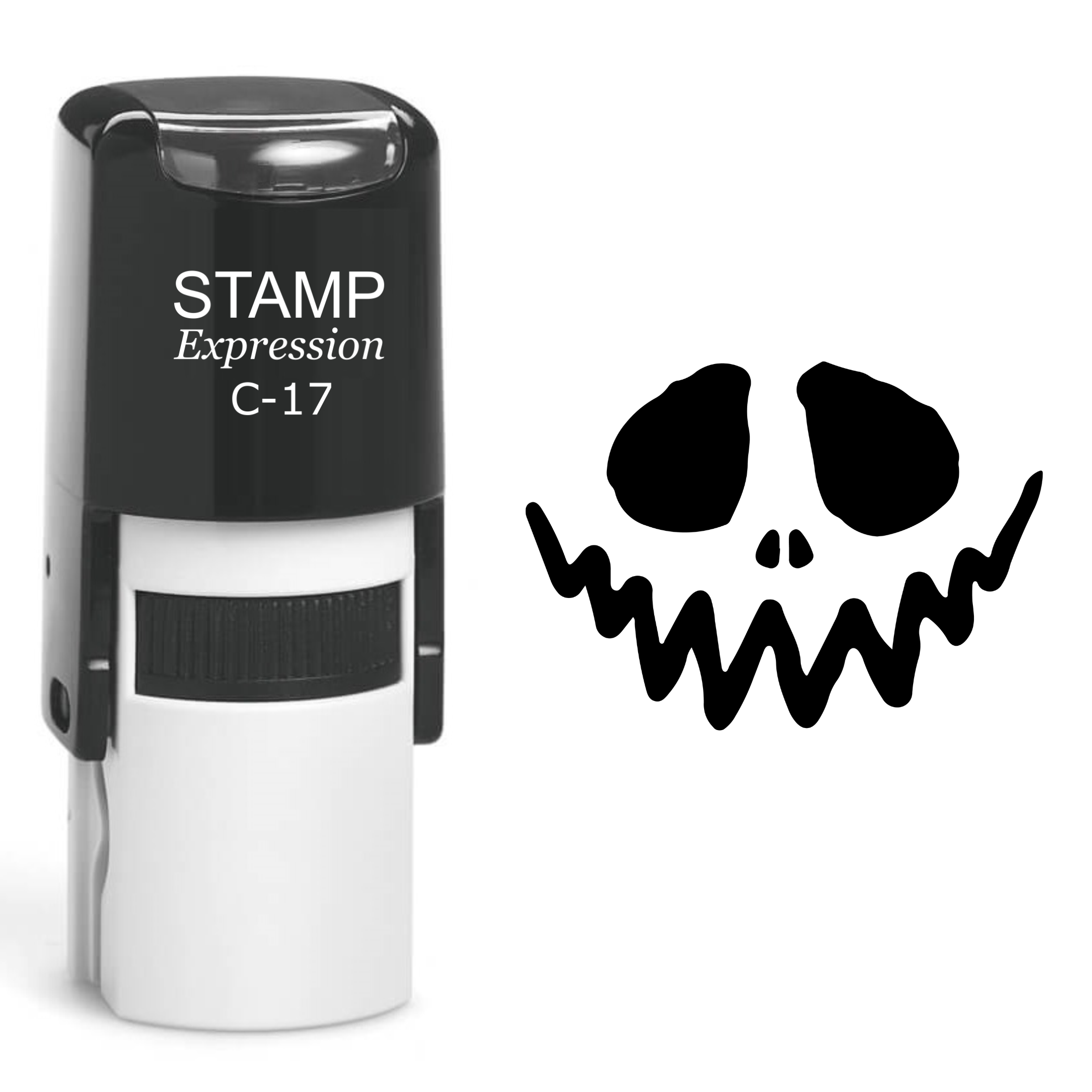 Pumpkin Faces Halloween Self Inking Rubber Stamp (SH-60886)