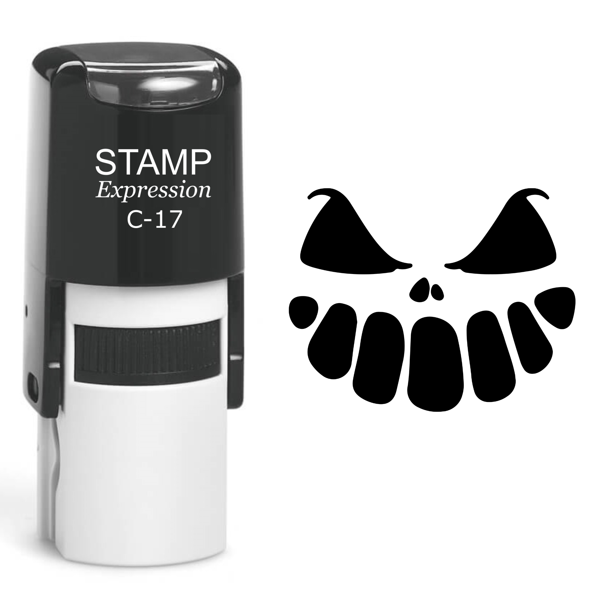 Pumpkin Faces Halloween Self Inking Rubber Stamp (SH-60887)