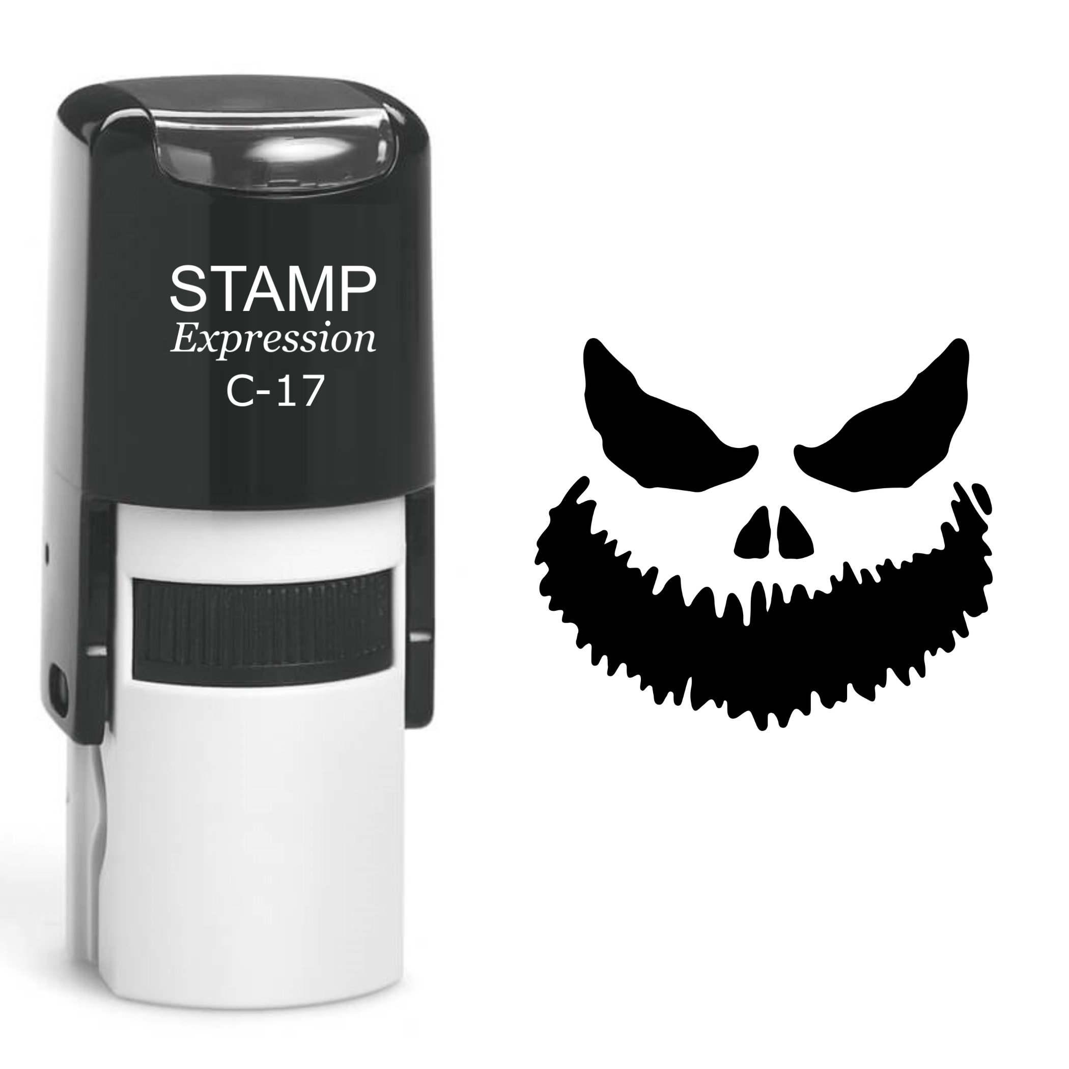 Pumpkin Faces Halloween Self Inking Rubber Stamp (SH-60888)