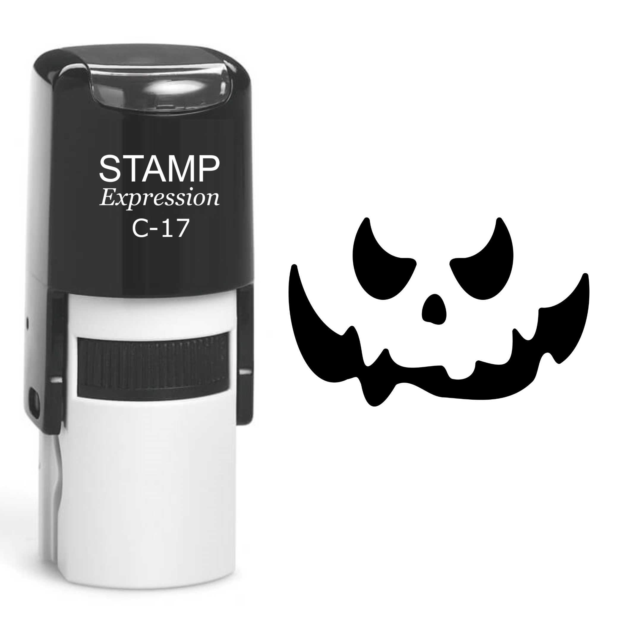 Pumpkin Faces Halloween Self Inking Rubber Stamp (SH-60889)