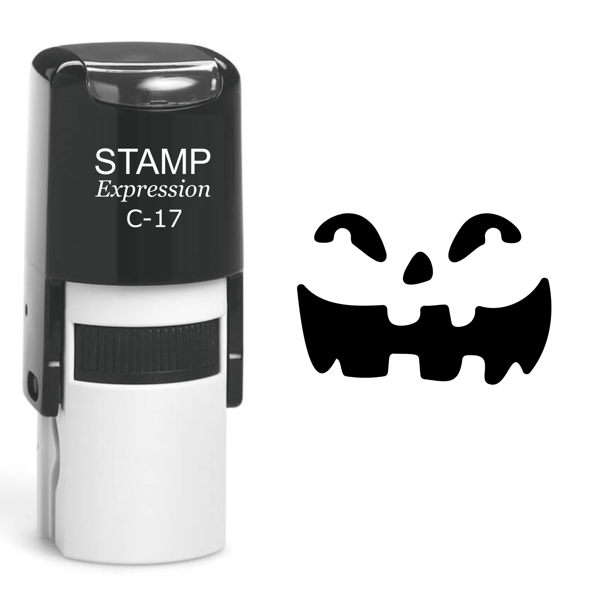 Pumpkin Faces Halloween Self Inking Rubber Stamp (SH-60891)