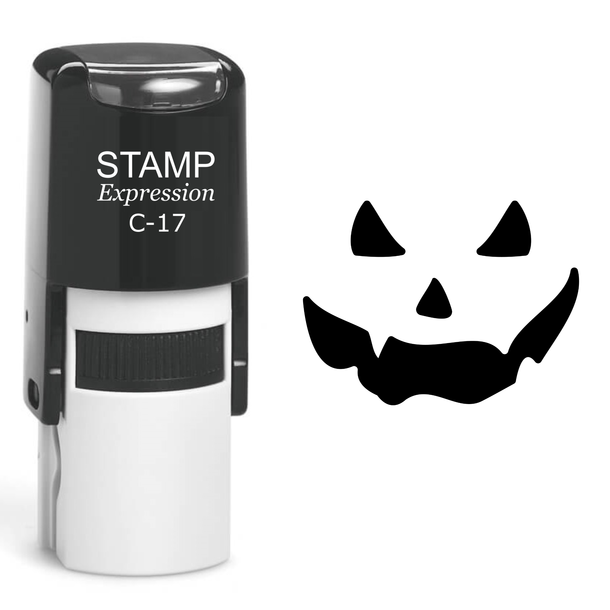 Pumpkin Faces Halloween Self Inking Rubber Stamp (SH-60892)