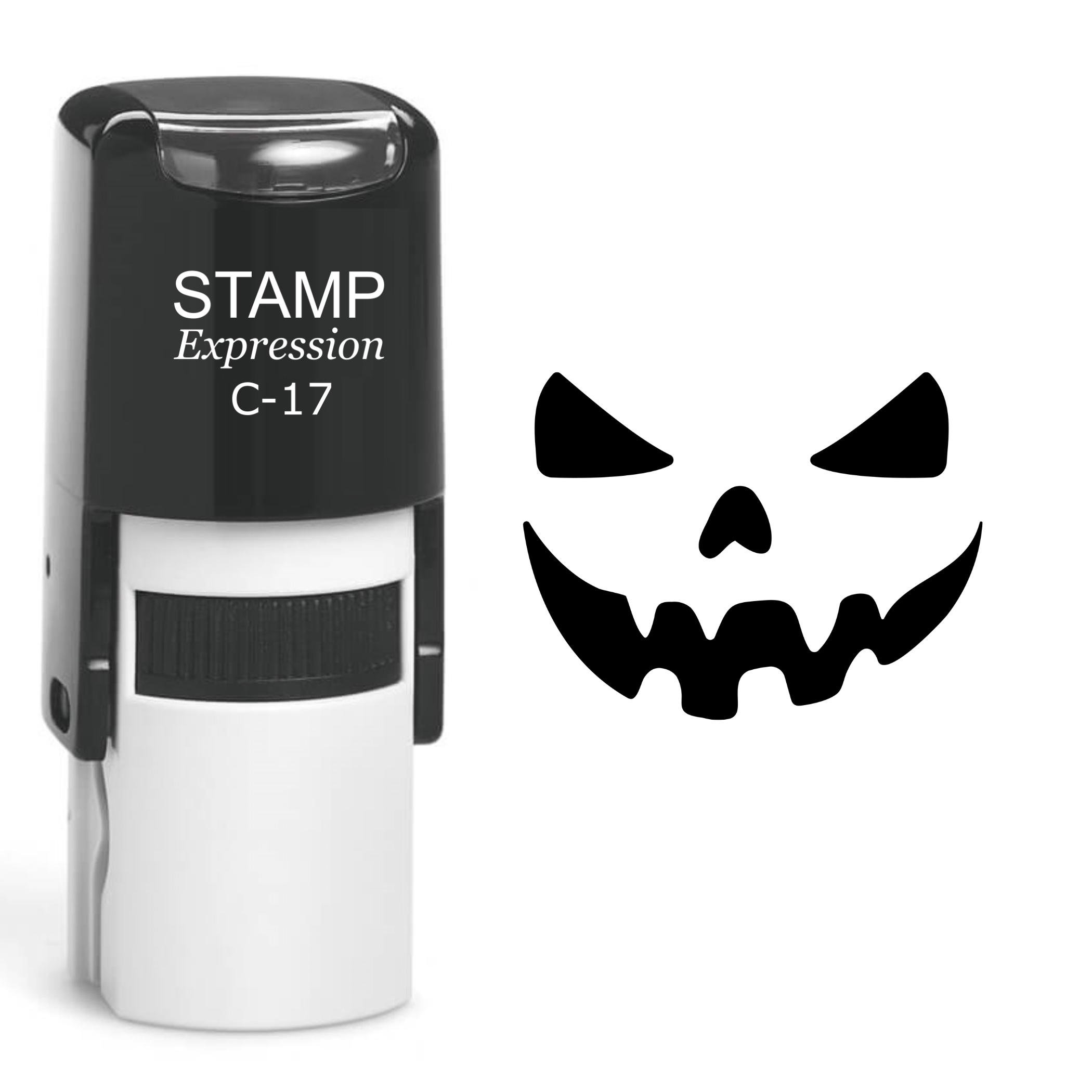 Pumpkin Faces Halloween Self Inking Rubber Stamp (SH-60893)
