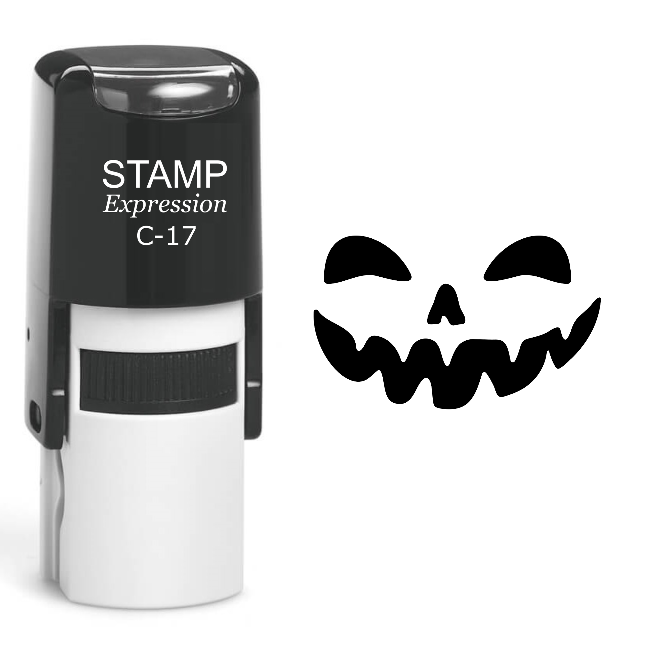 Pumpkin Faces Halloween Self Inking Rubber Stamp (SH-60894)