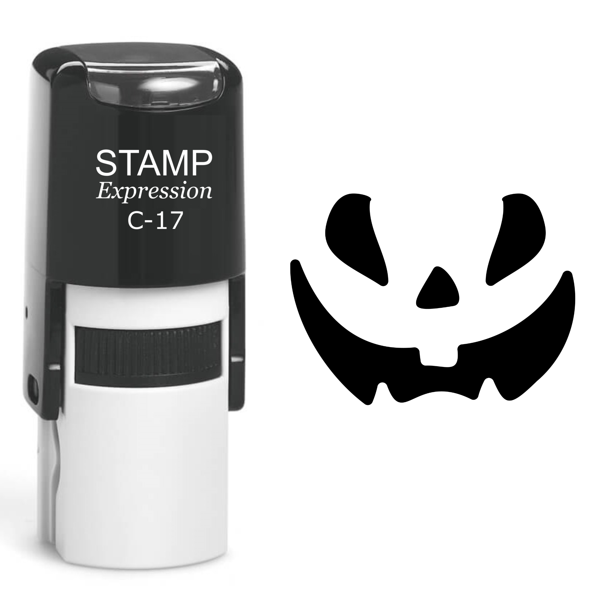 Pumpkin Faces Halloween Self Inking Rubber Stamp (SH-60895)
