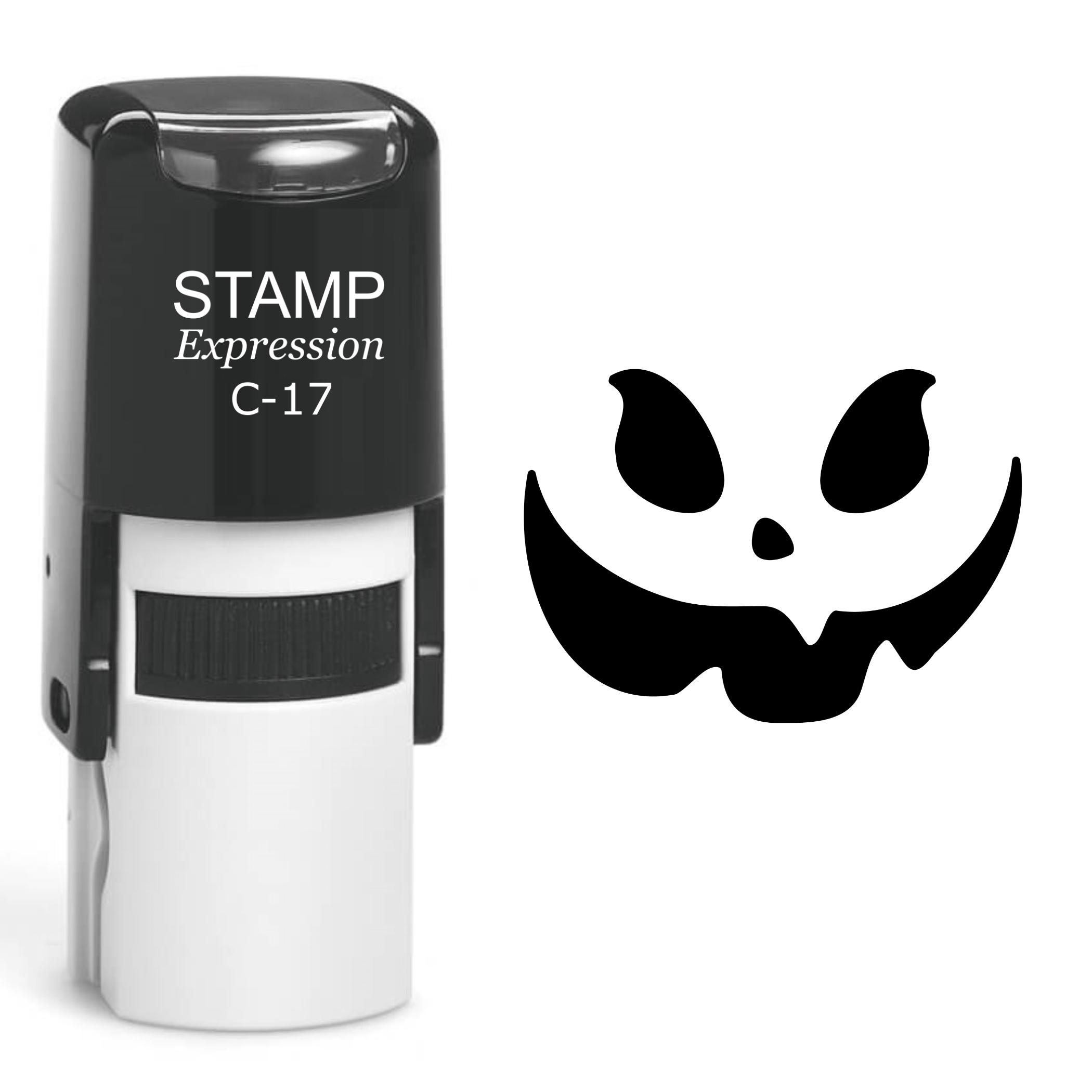Pumpkin Faces Halloween Self Inking Rubber Stamp (SH-60896)