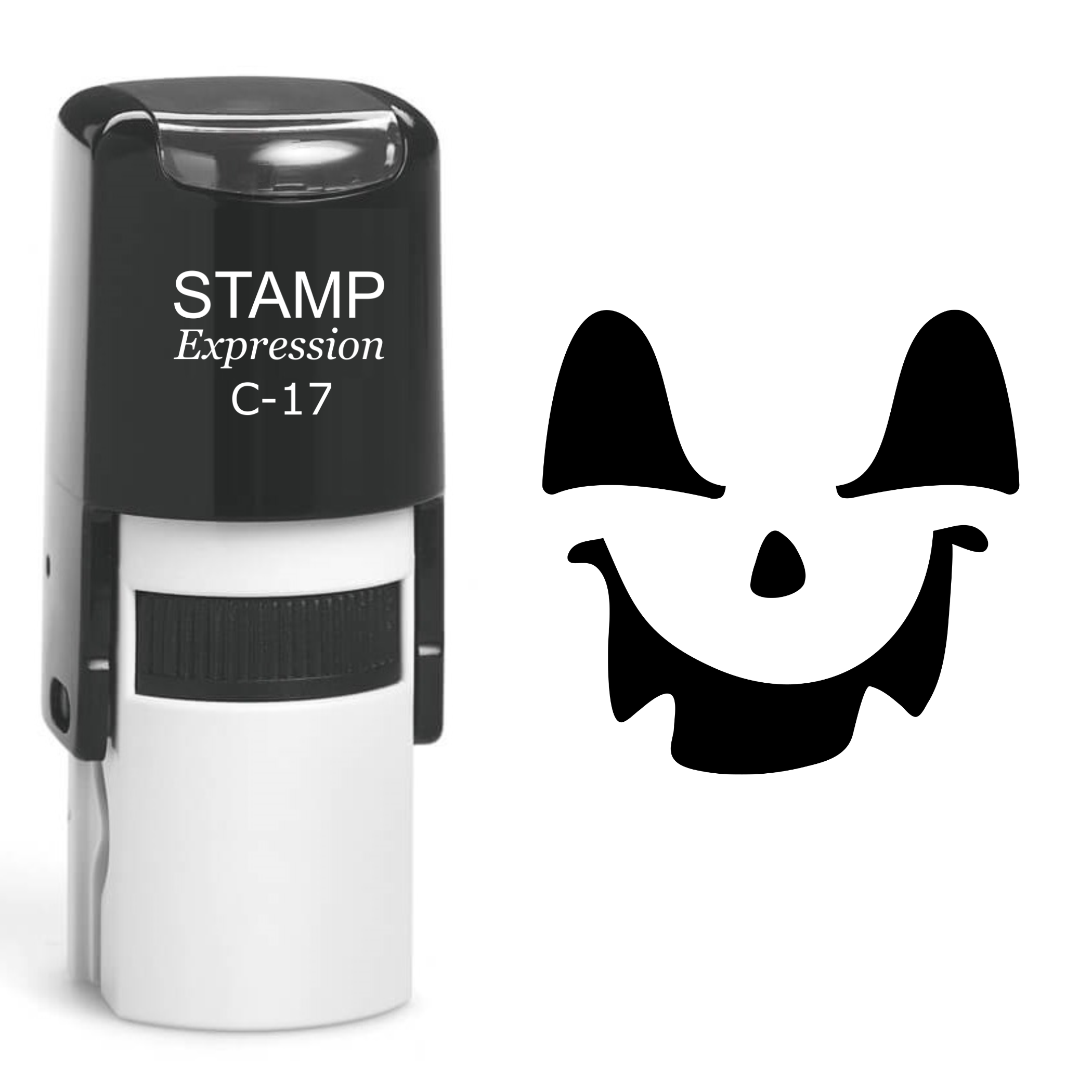 Pumpkin Faces Halloween Self Inking Rubber Stamp (SH-60897)