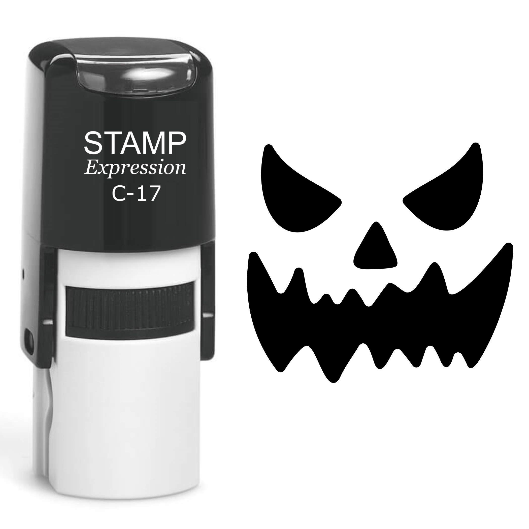 Pumpkin Faces Halloween Self Inking Rubber Stamp (SH-60898)