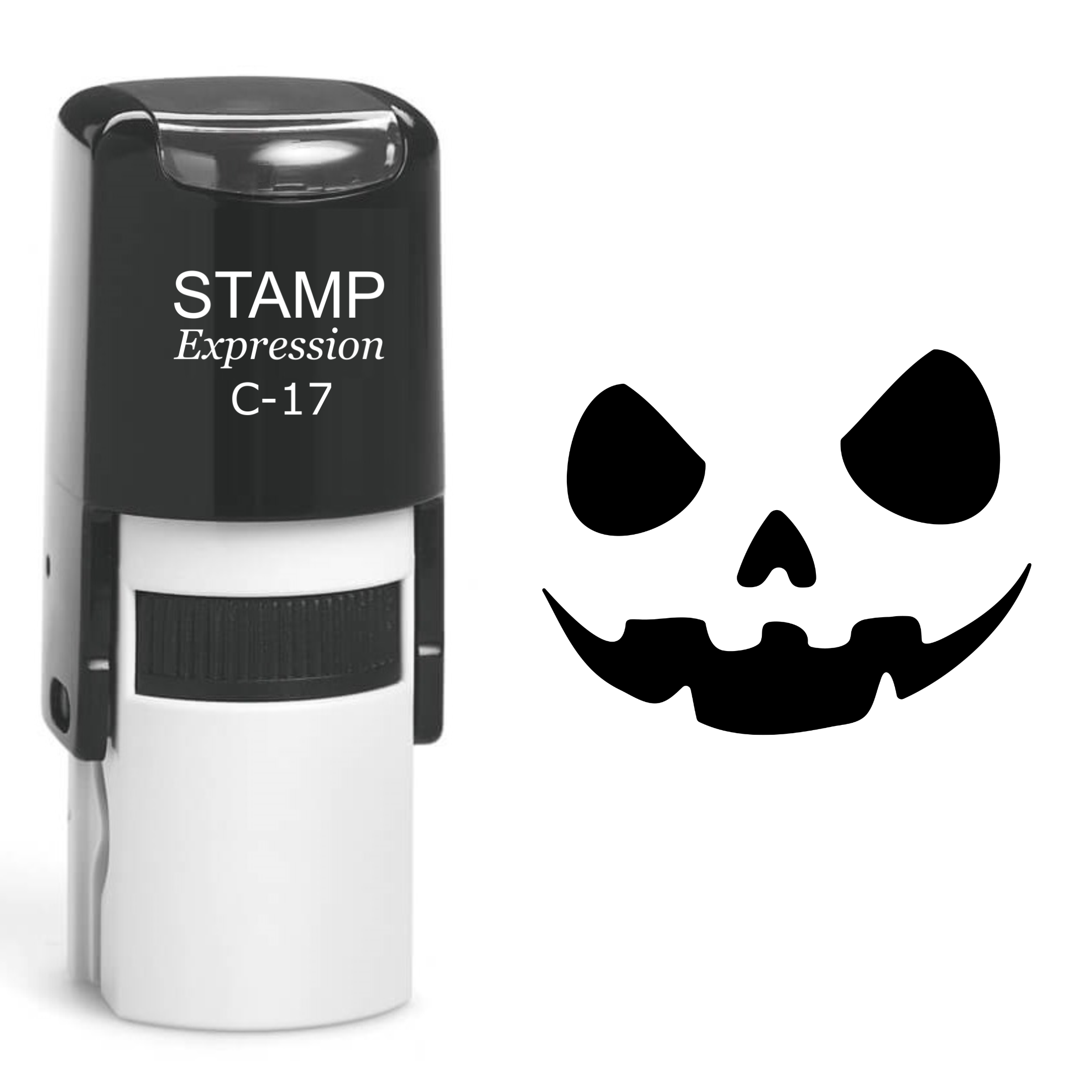 Pumpkin Faces Halloween Self Inking Rubber Stamp (SH-60899)