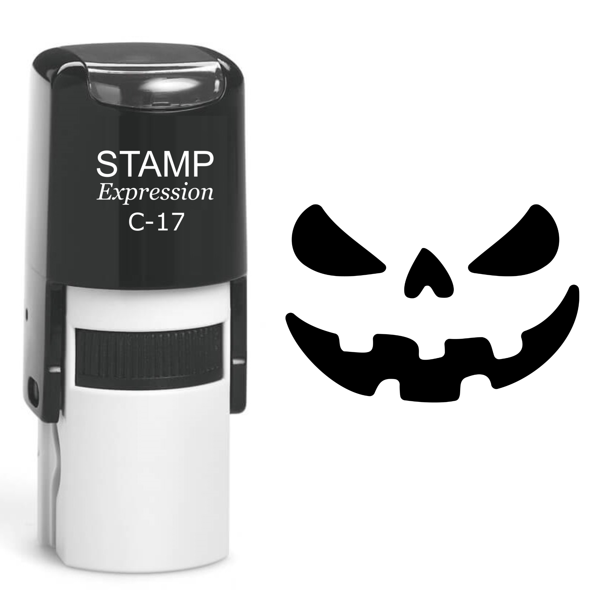 Pumpkin Faces Halloween Self Inking Rubber Stamp (SH-60901)