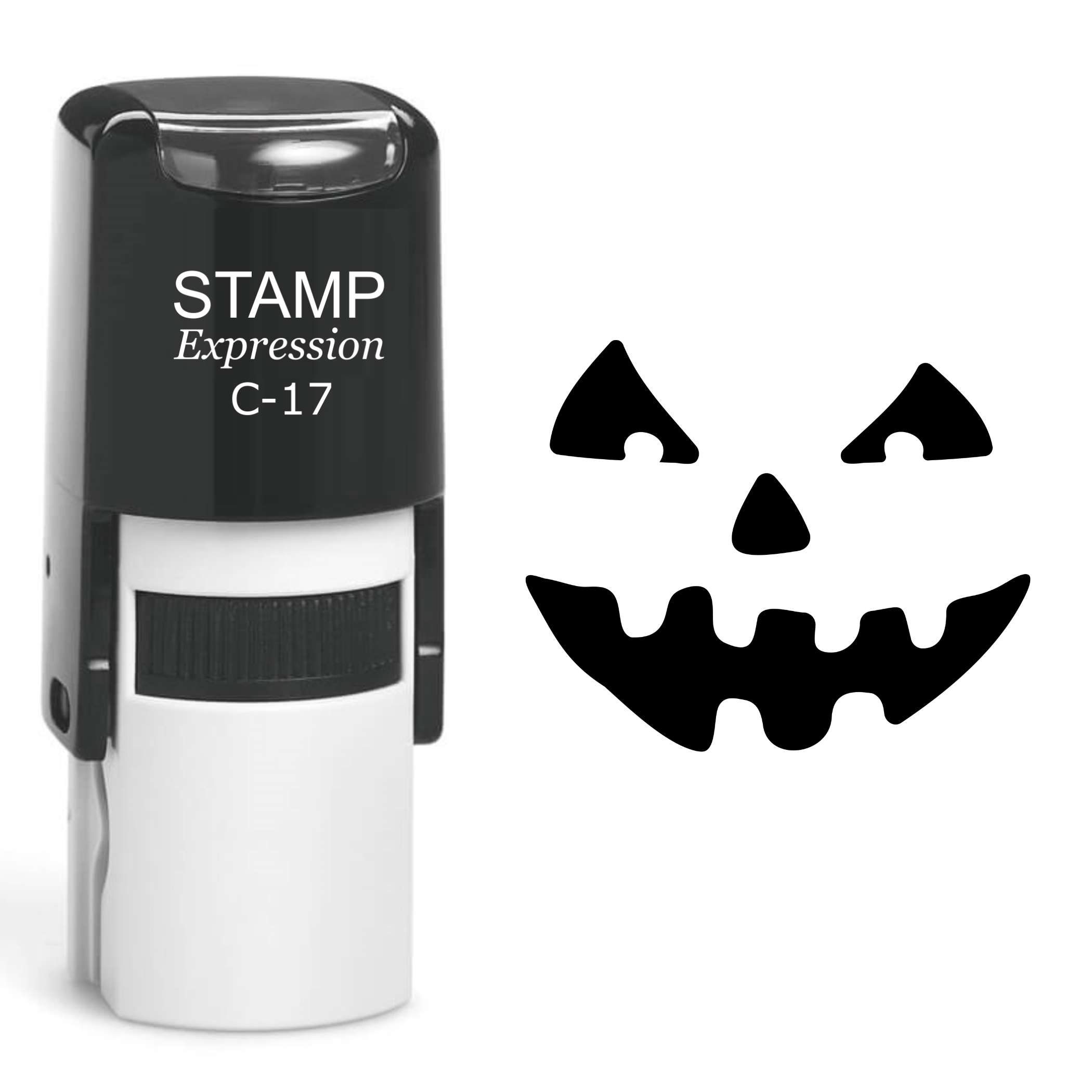 Pumpkin Faces Halloween Self Inking Rubber Stamp (SH-60902)