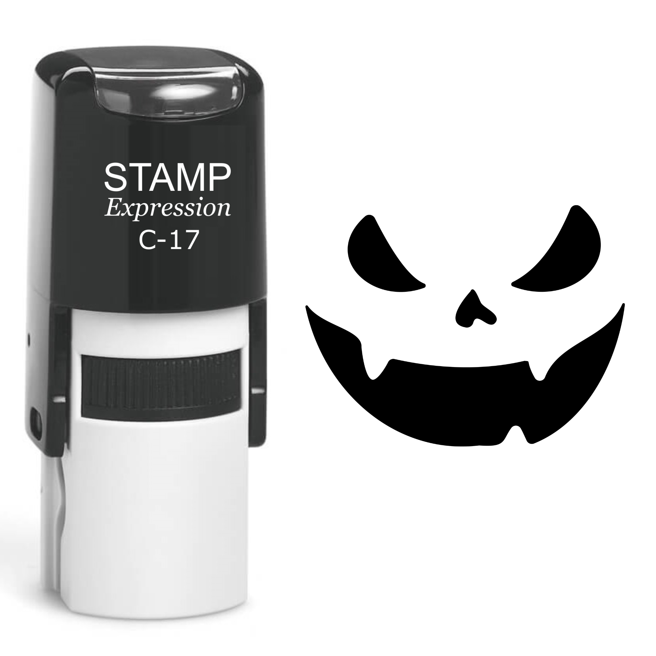 Pumpkin Faces Halloween Self Inking Rubber Stamp (SH-60903)