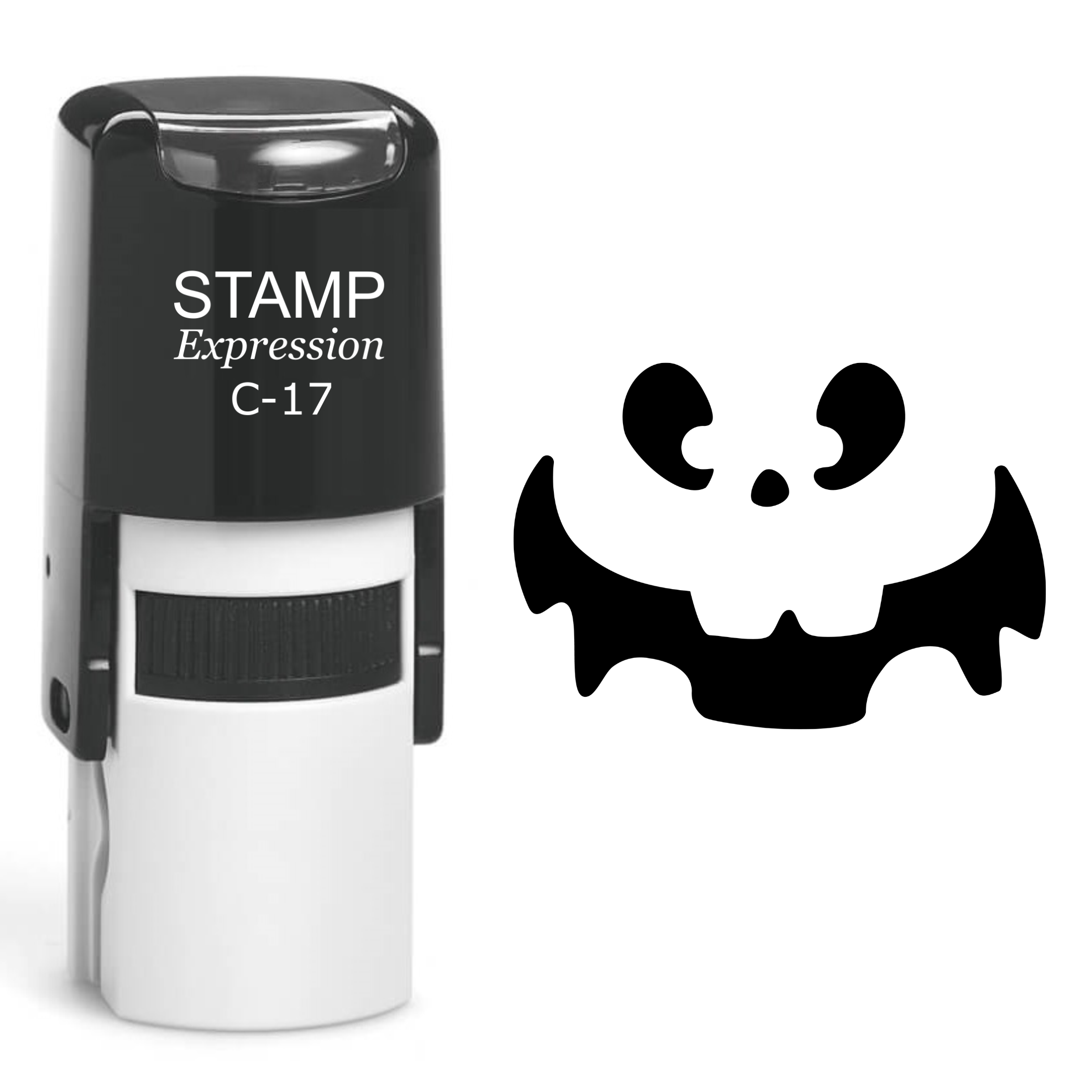 Pumpkin Faces Halloween Self Inking Rubber Stamp (SH-60904)