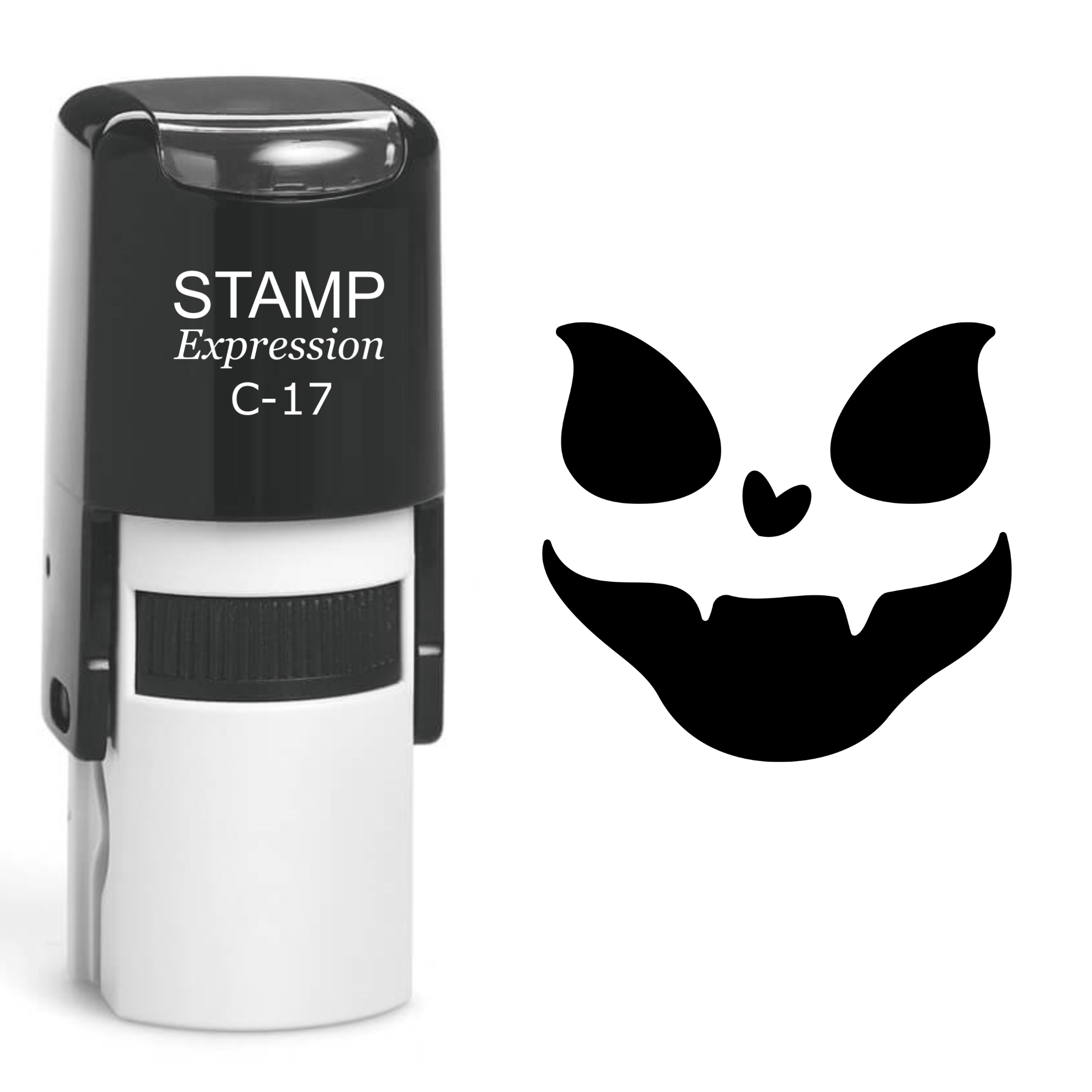 Pumpkin Faces Halloween Self Inking Rubber Stamp (SH-60905)