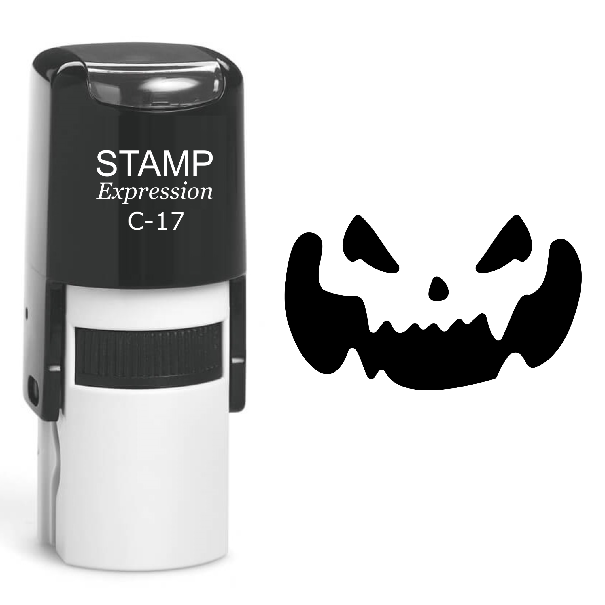 Pumpkin Faces Halloween Self Inking Rubber Stamp (SH-60906)