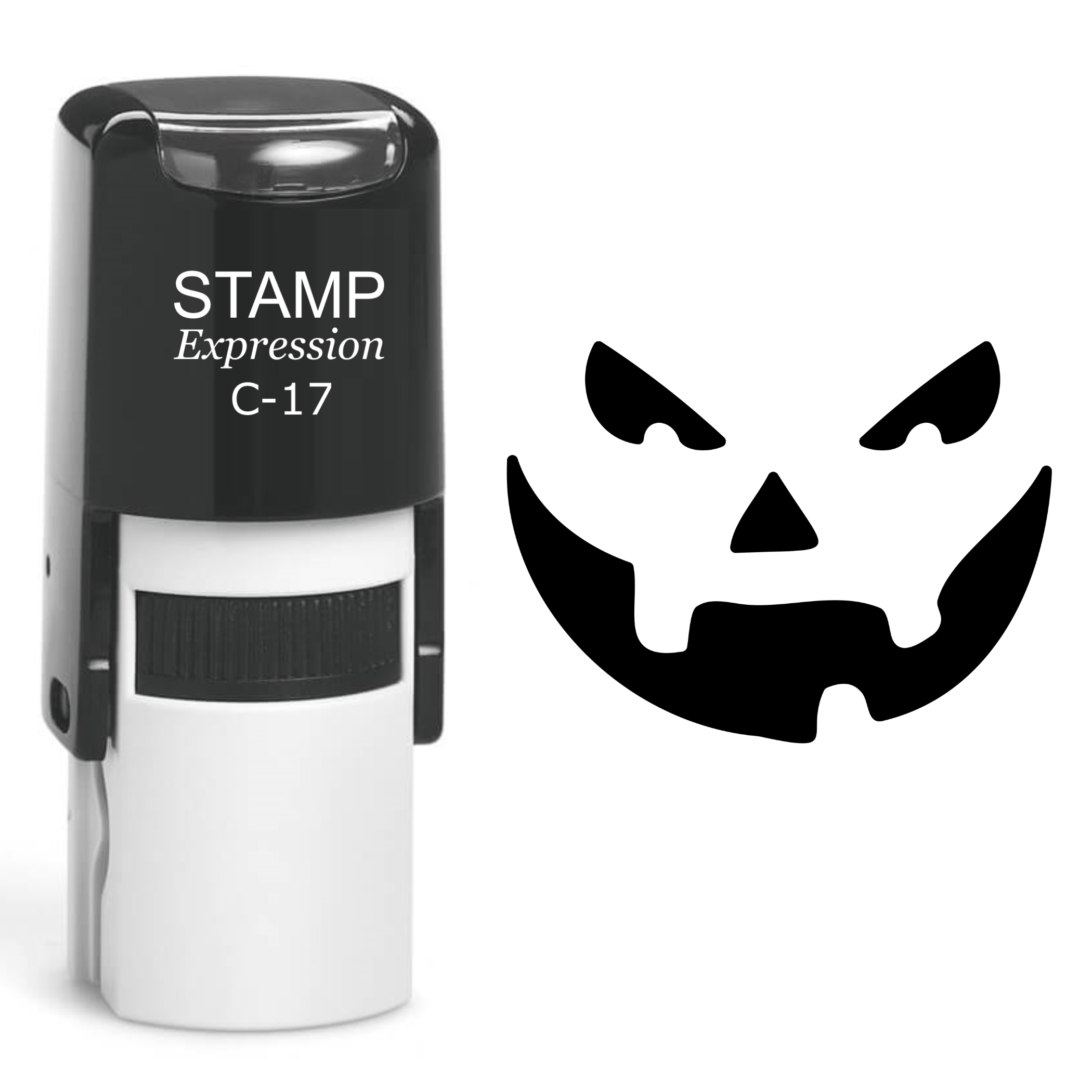 Pumpkin Faces Halloween Self Inking Rubber Stamp (SH-60907)