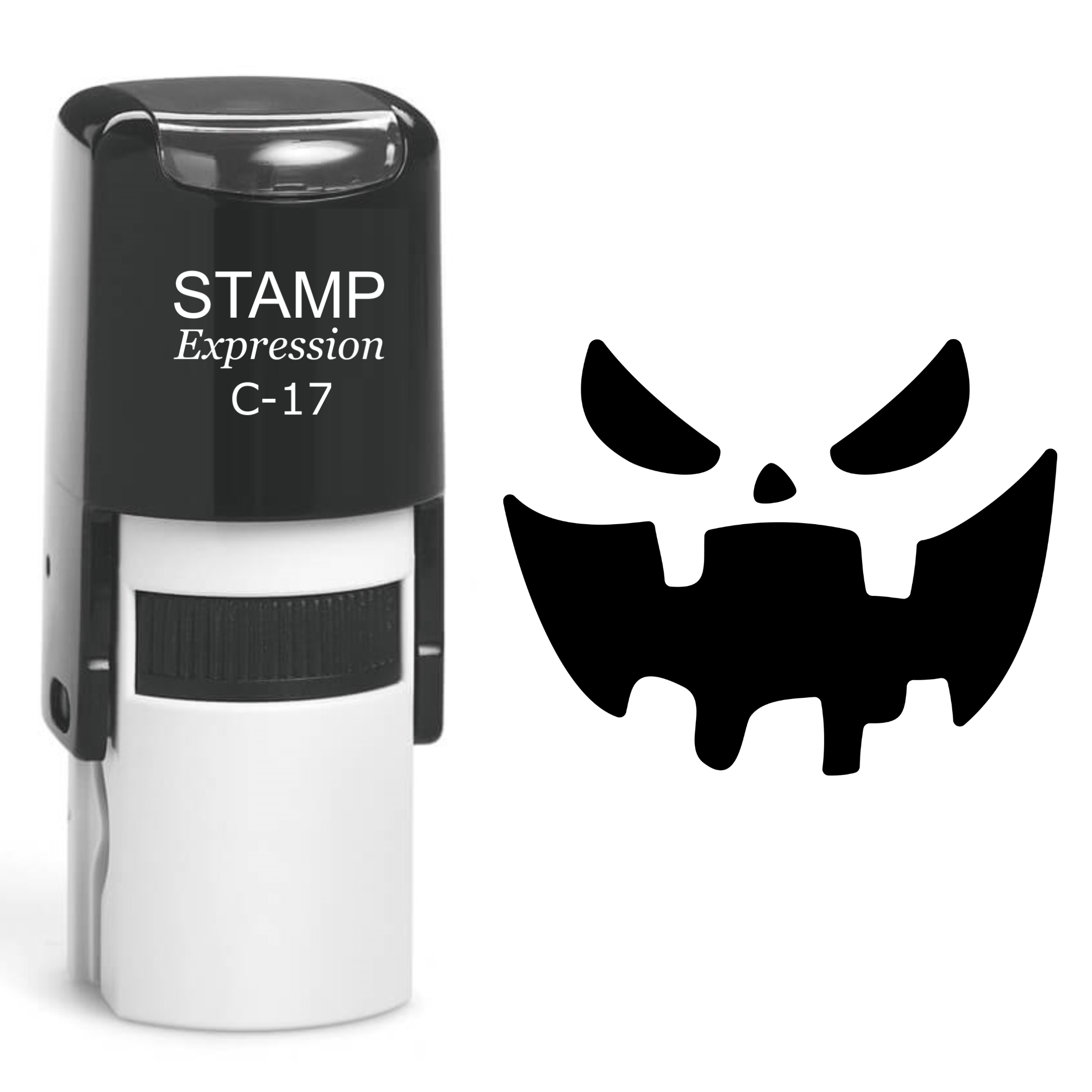Pumpkin Faces Halloween Self Inking Rubber Stamp (SH-60908)