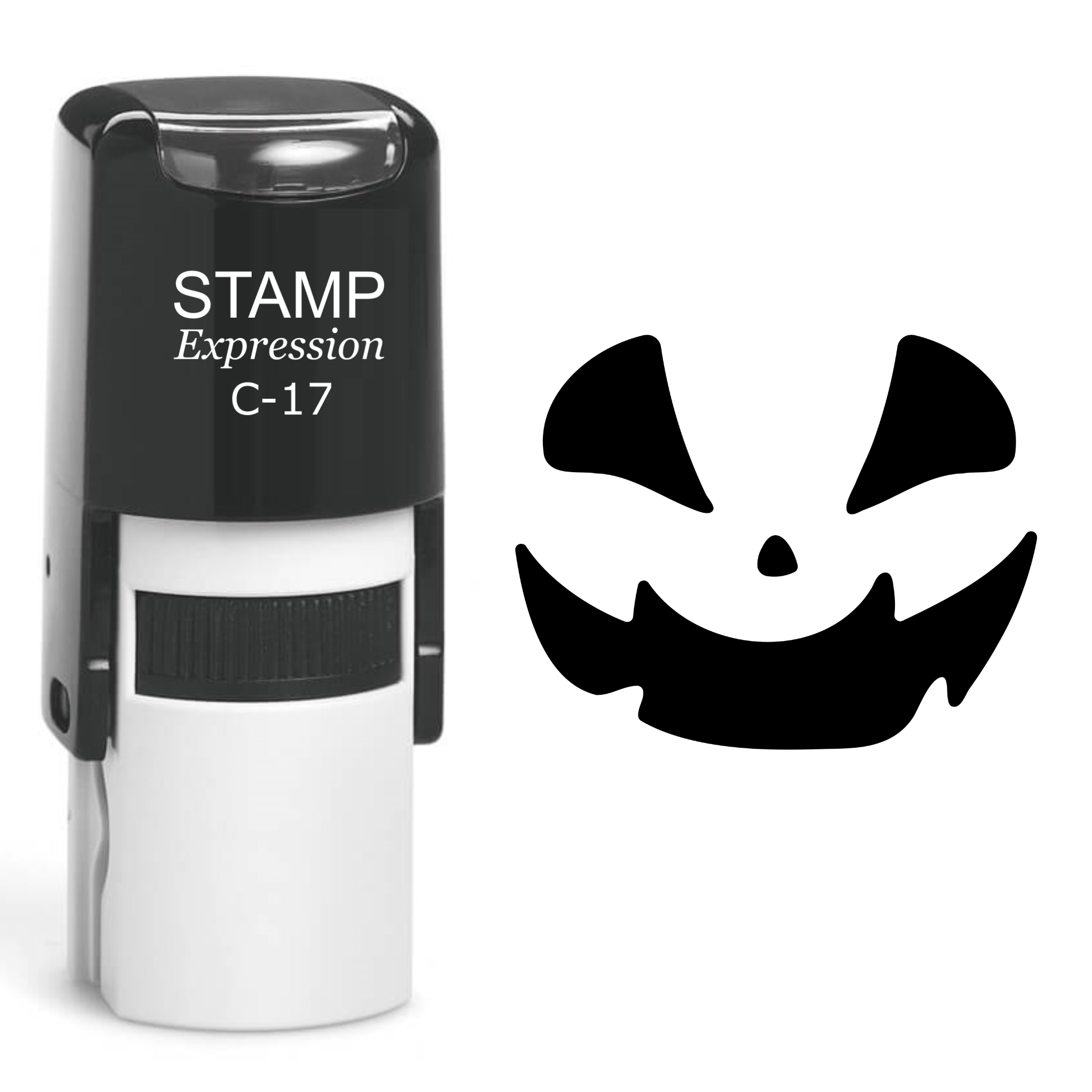 Pumpkin Faces Halloween Self Inking Rubber Stamp (SH-60909)