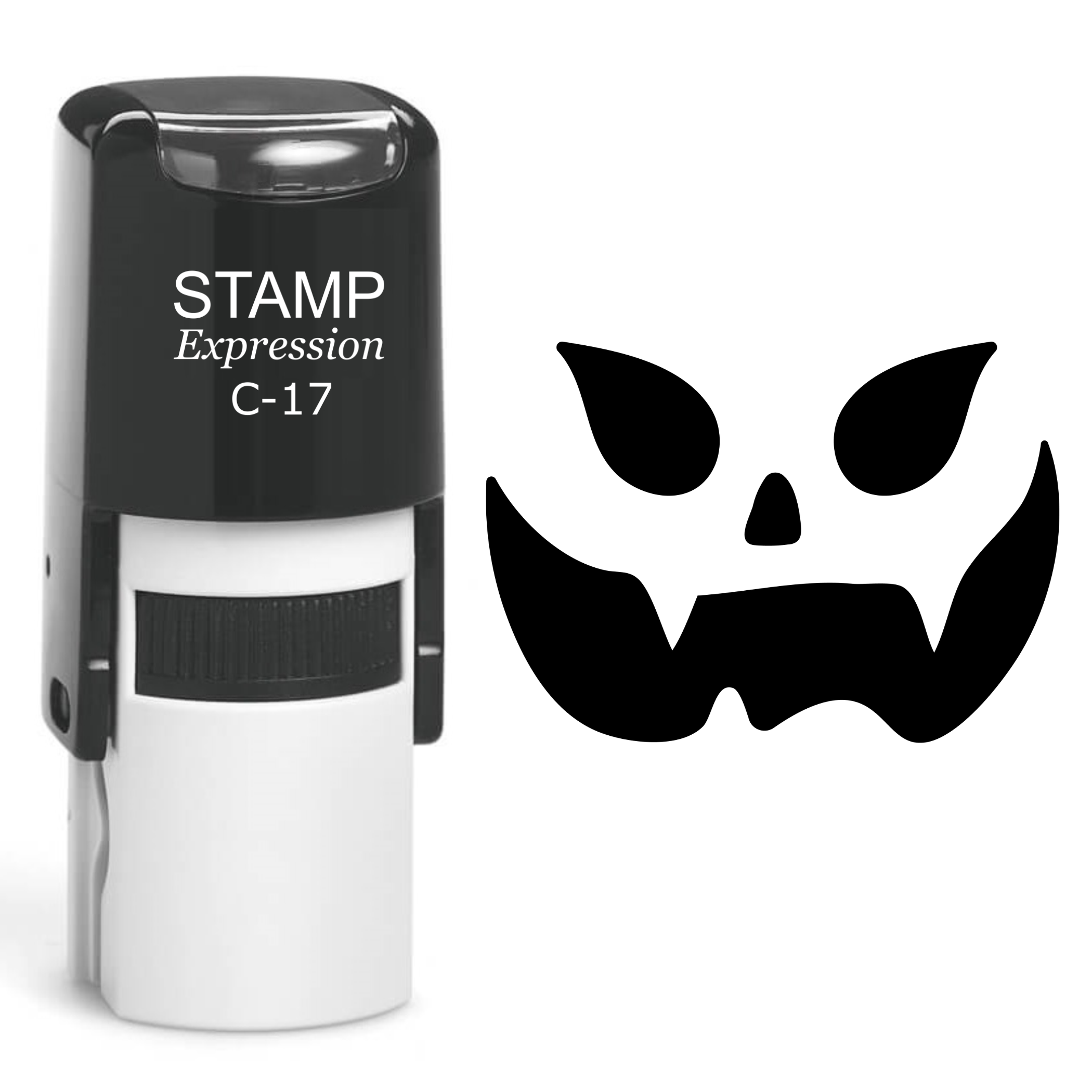 Pumpkin Faces Halloween Self Inking Rubber Stamp (SH-60910)