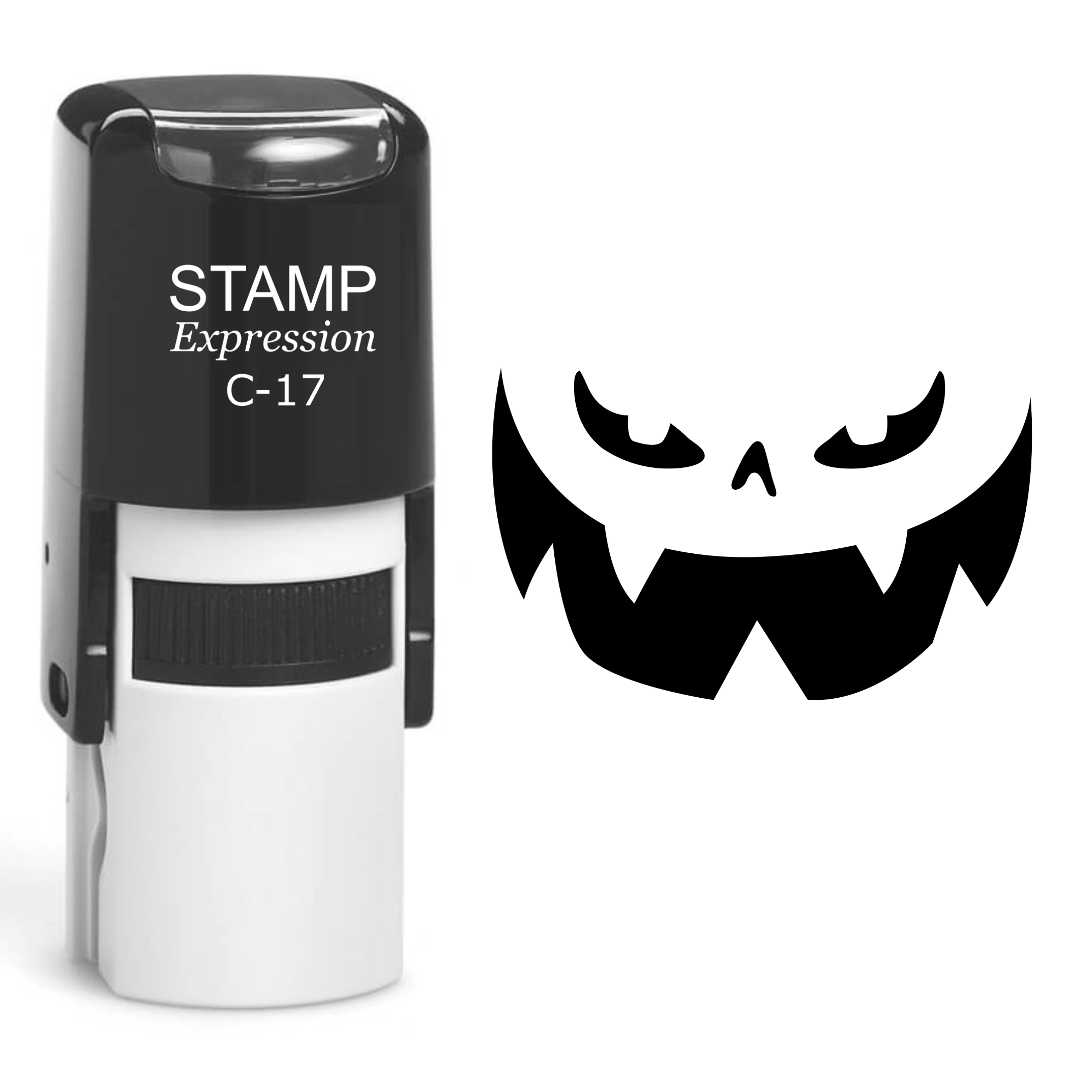 Pumpkin Faces Halloween Self Inking Rubber Stamp (SH-60911)