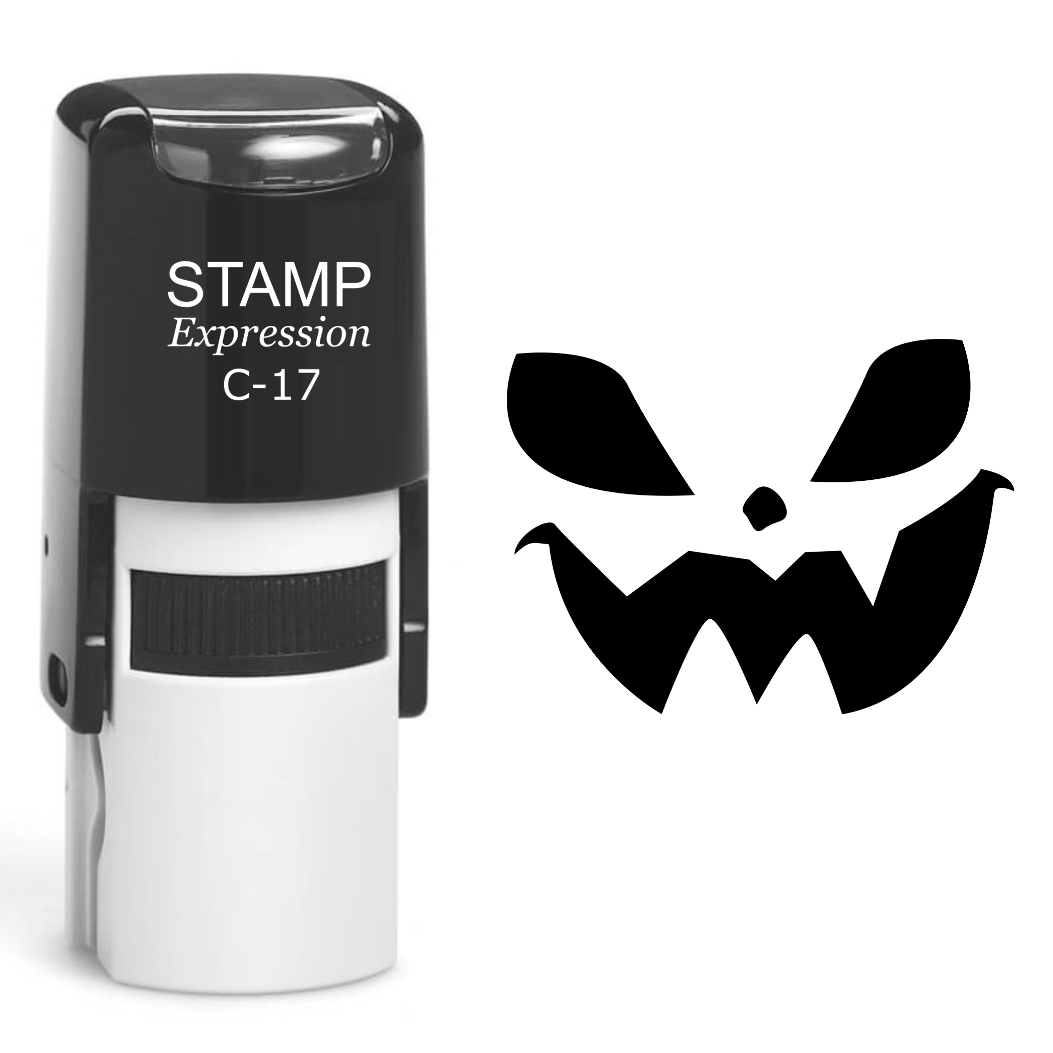 Pumpkin Faces Halloween Self Inking Rubber Stamp (SH-60912)