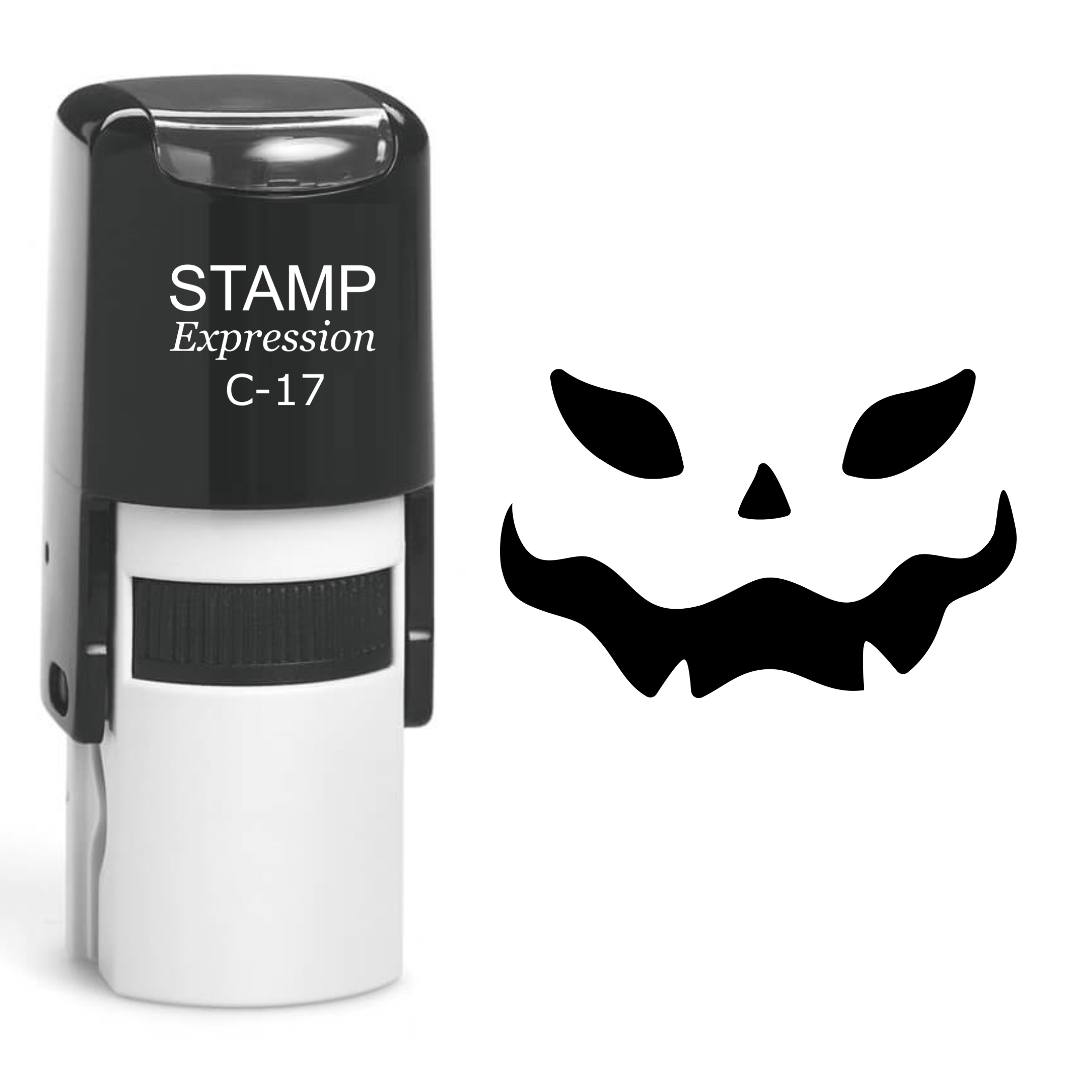 Pumpkin Faces Halloween Self Inking Rubber Stamp (SH-60914)