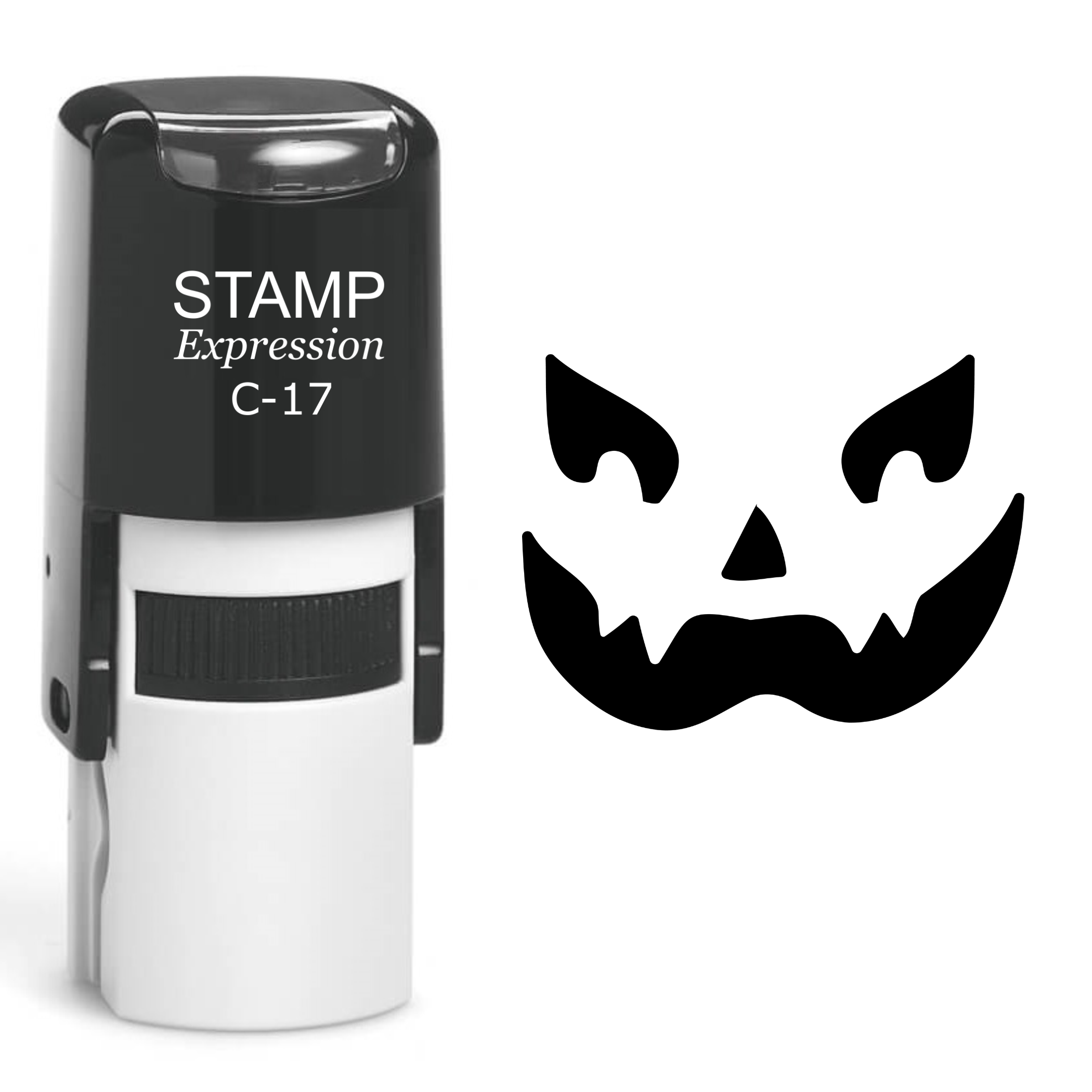 Pumpkin Faces Halloween Self Inking Rubber Stamp (SH-60915)
