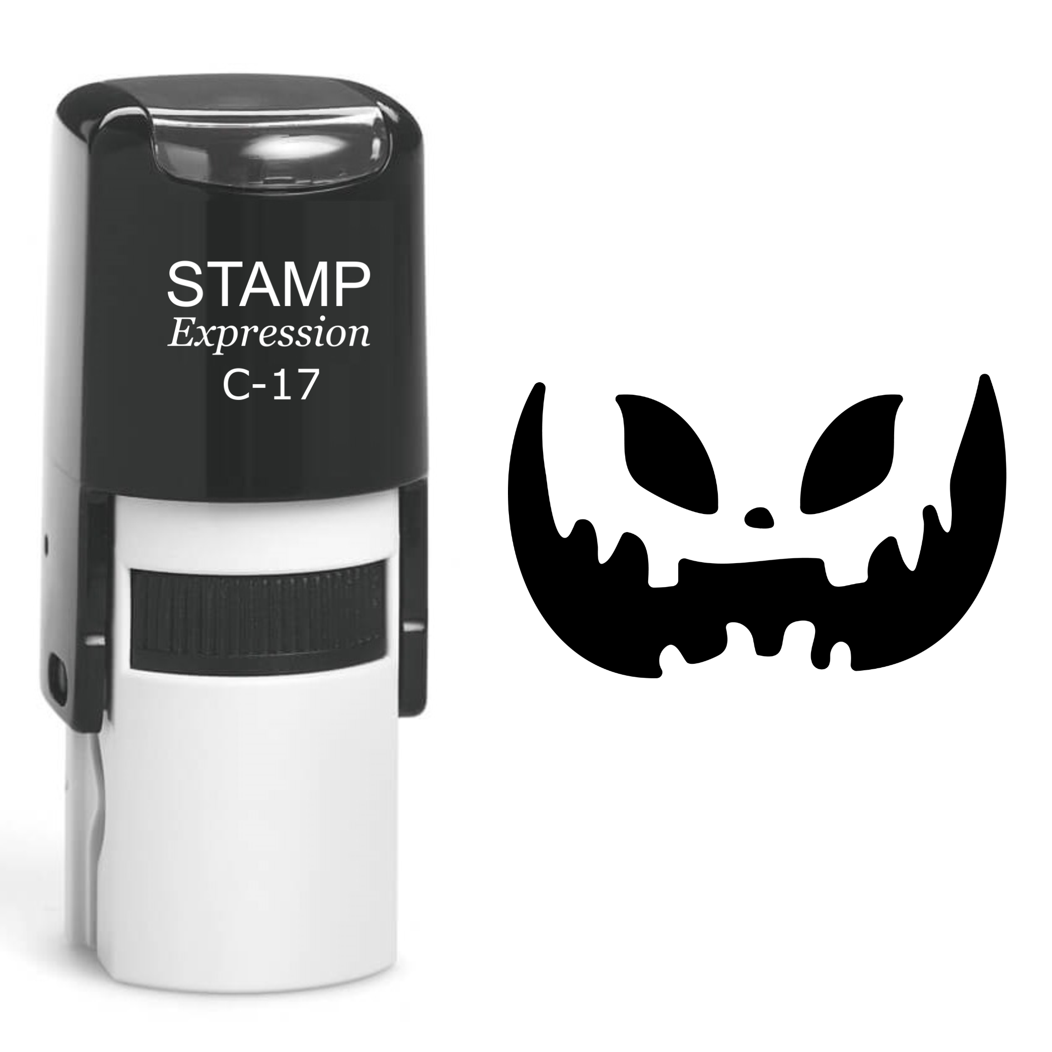 Pumpkin Faces Halloween Self Inking Rubber Stamp (SH-60916)