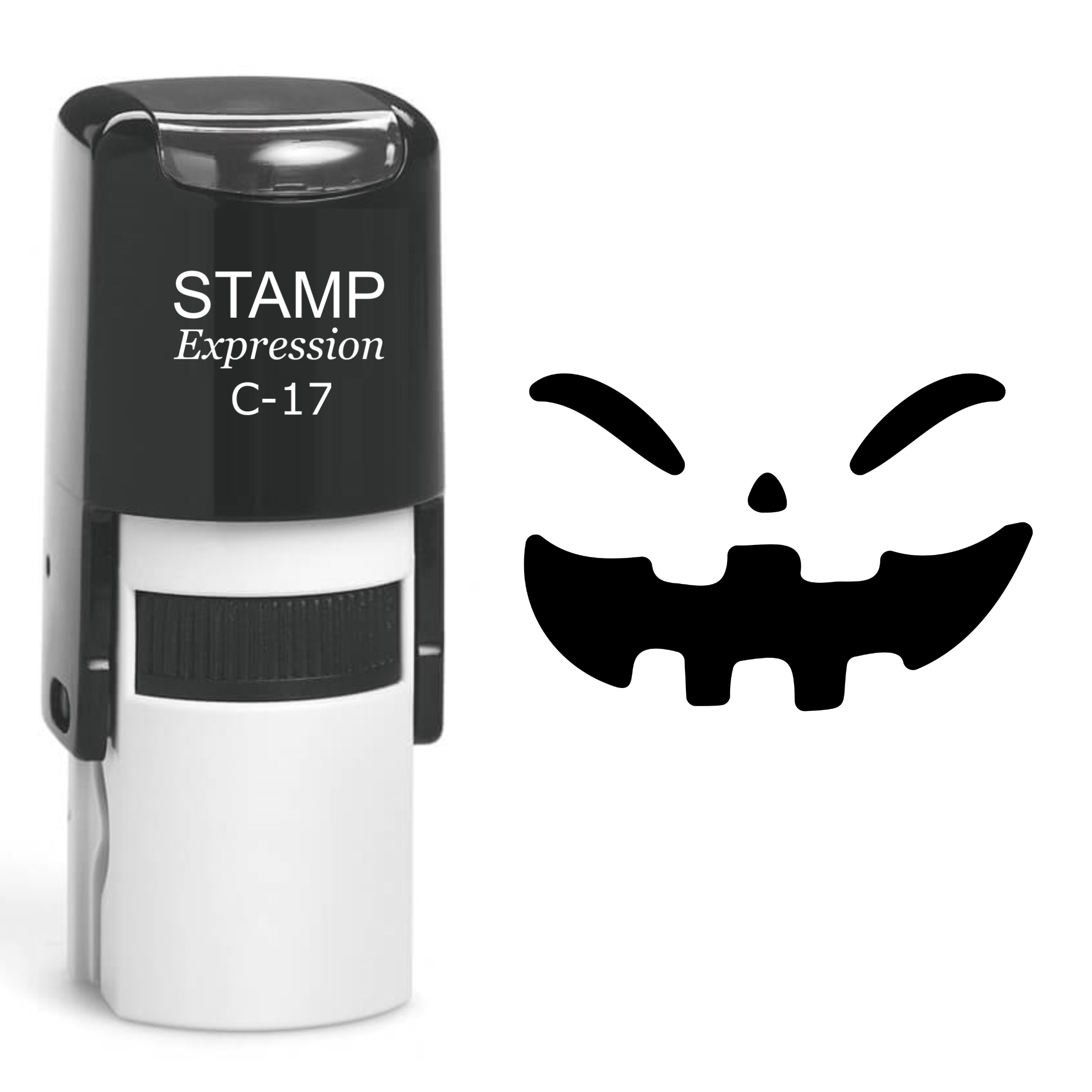Pumpkin Faces Halloween Self Inking Rubber Stamp (SH-60917)