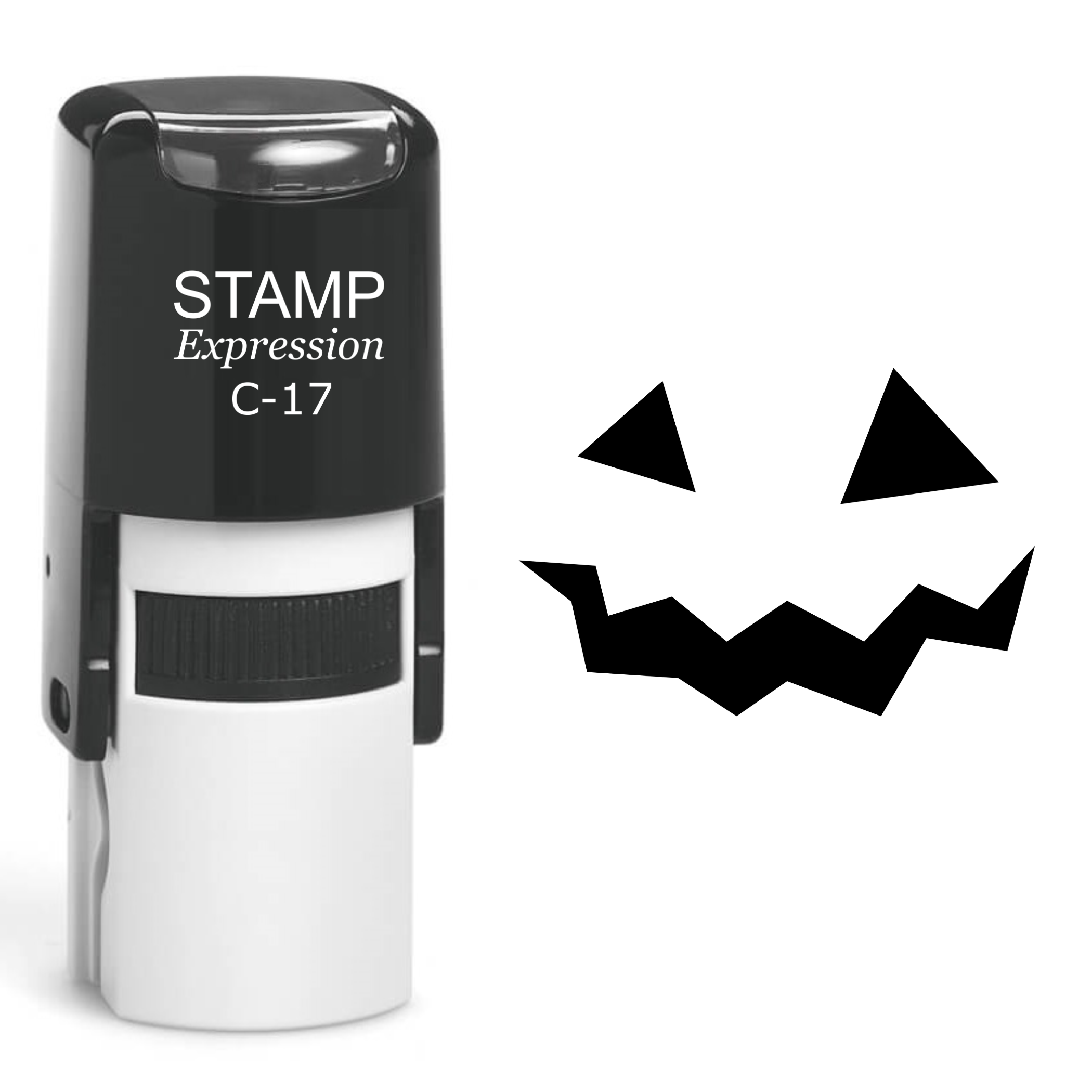 Pumpkin Faces Halloween Self Inking Rubber Stamp (SH-60918)