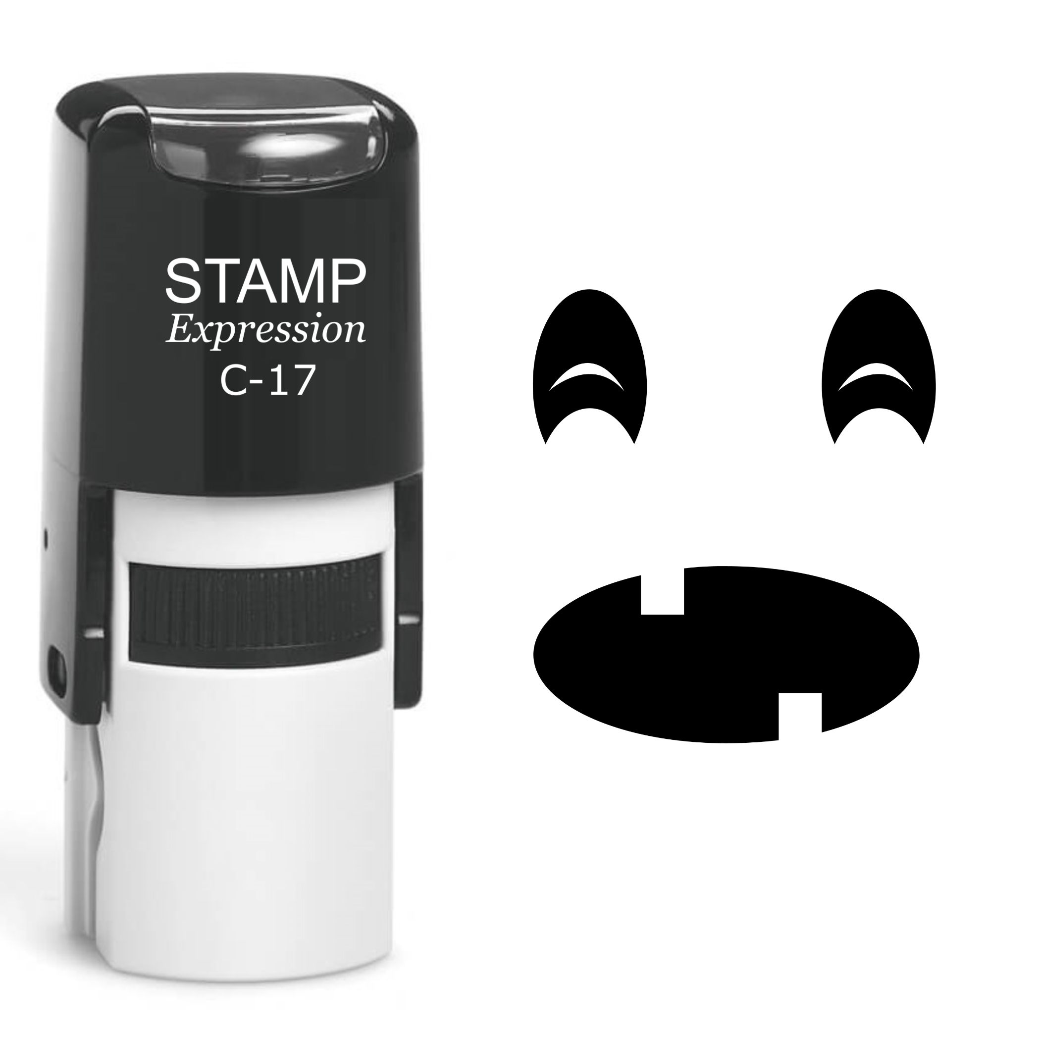Pumpkin Faces Halloween Self Inking Rubber Stamp (SH-60919)